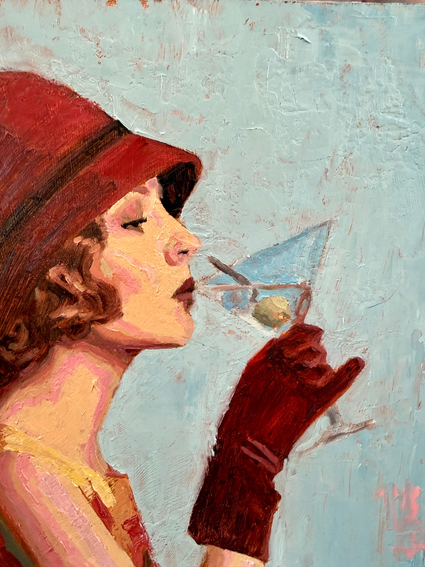 Karen McCool Making Today A 'Tini Bit Better Oil Painting