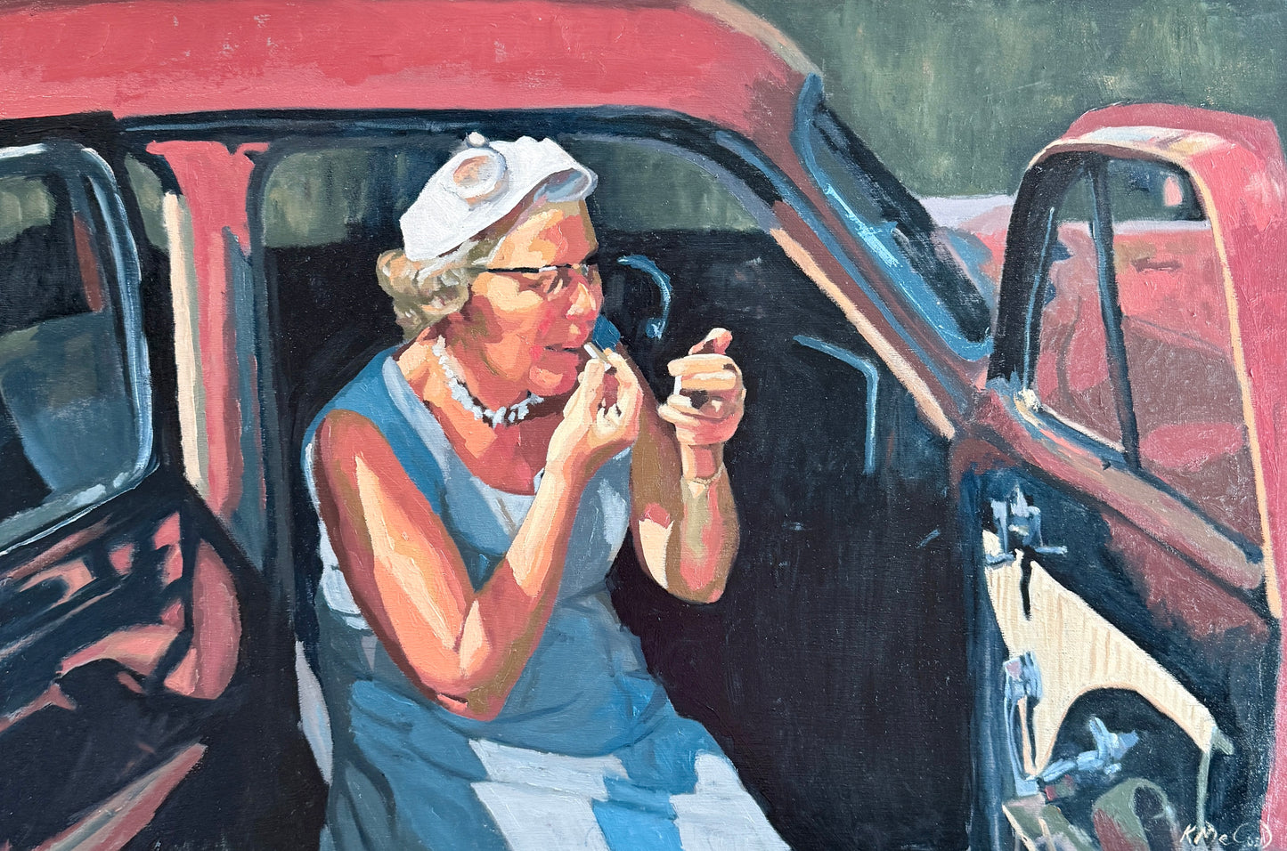 Karen McCool Warpaint, Because Sometimes You Need To Put On Some Lipstick And Let Them Know Who They're Dealing With Oil Painting