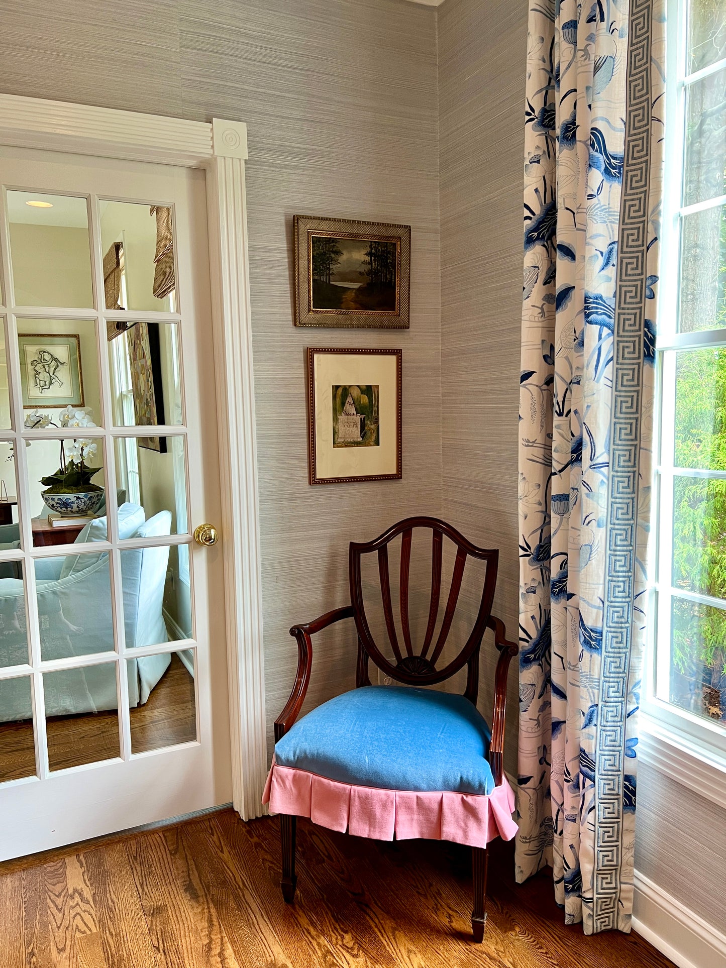 19th Century 1887 Sailboats on Lake Oil Painting in Carved Gilded Frame