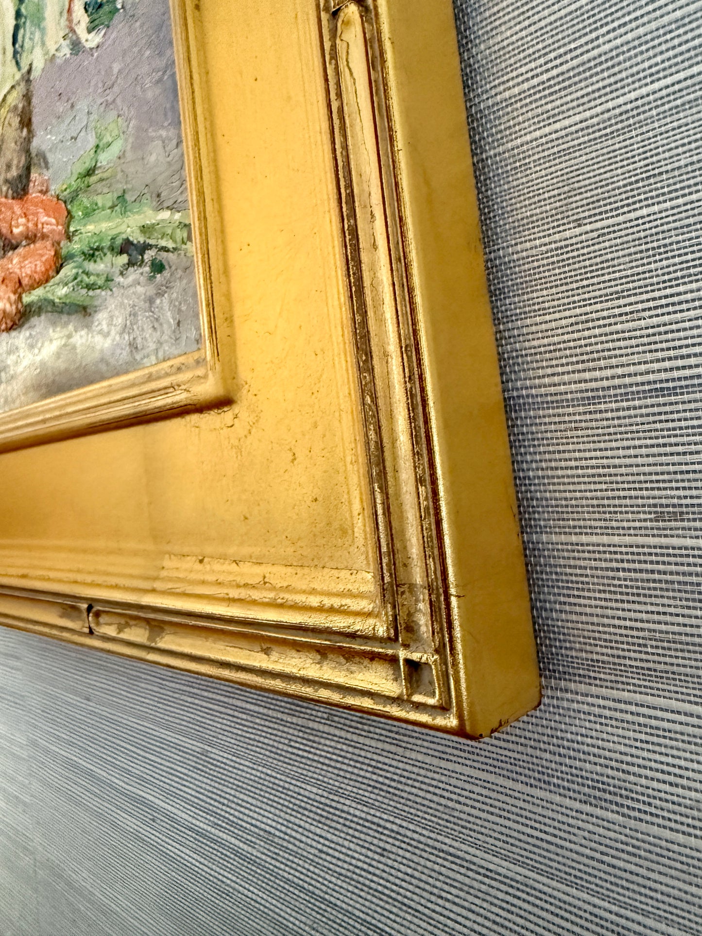 Victoria Donohue Chianti and Carrots Still Life Oil Painting in Gold Frame