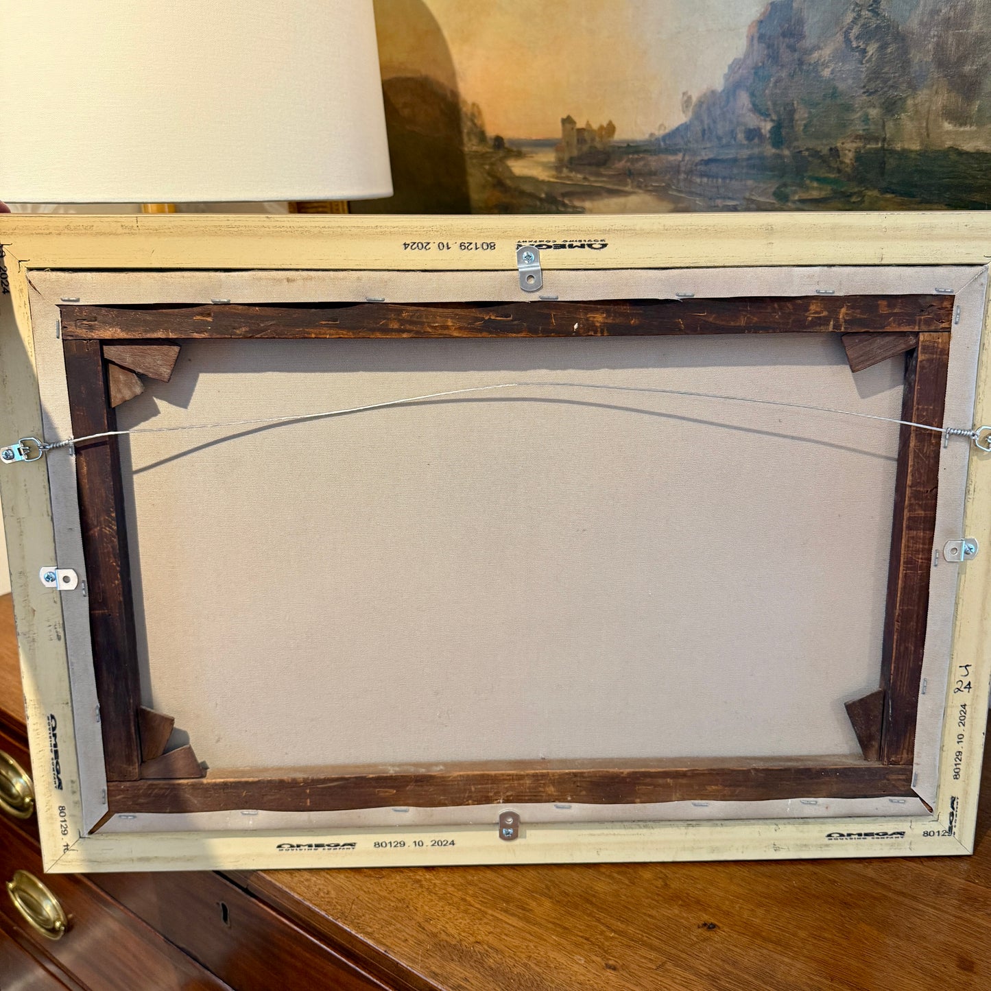 19th Century American Hudson River Valley Luminous Landscape Oil Painting in Gold Frame