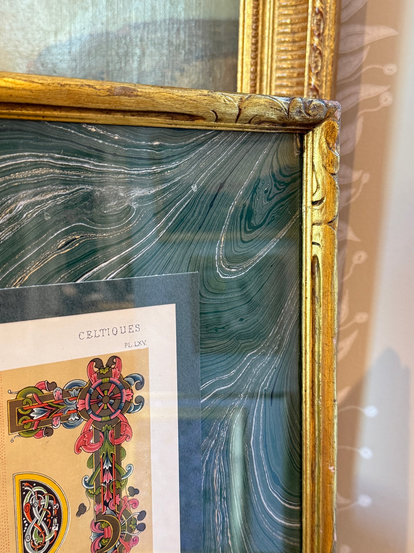 19th Century Colored Lithograph of Celtic Desigs from The Grammar of Ornament (1856)