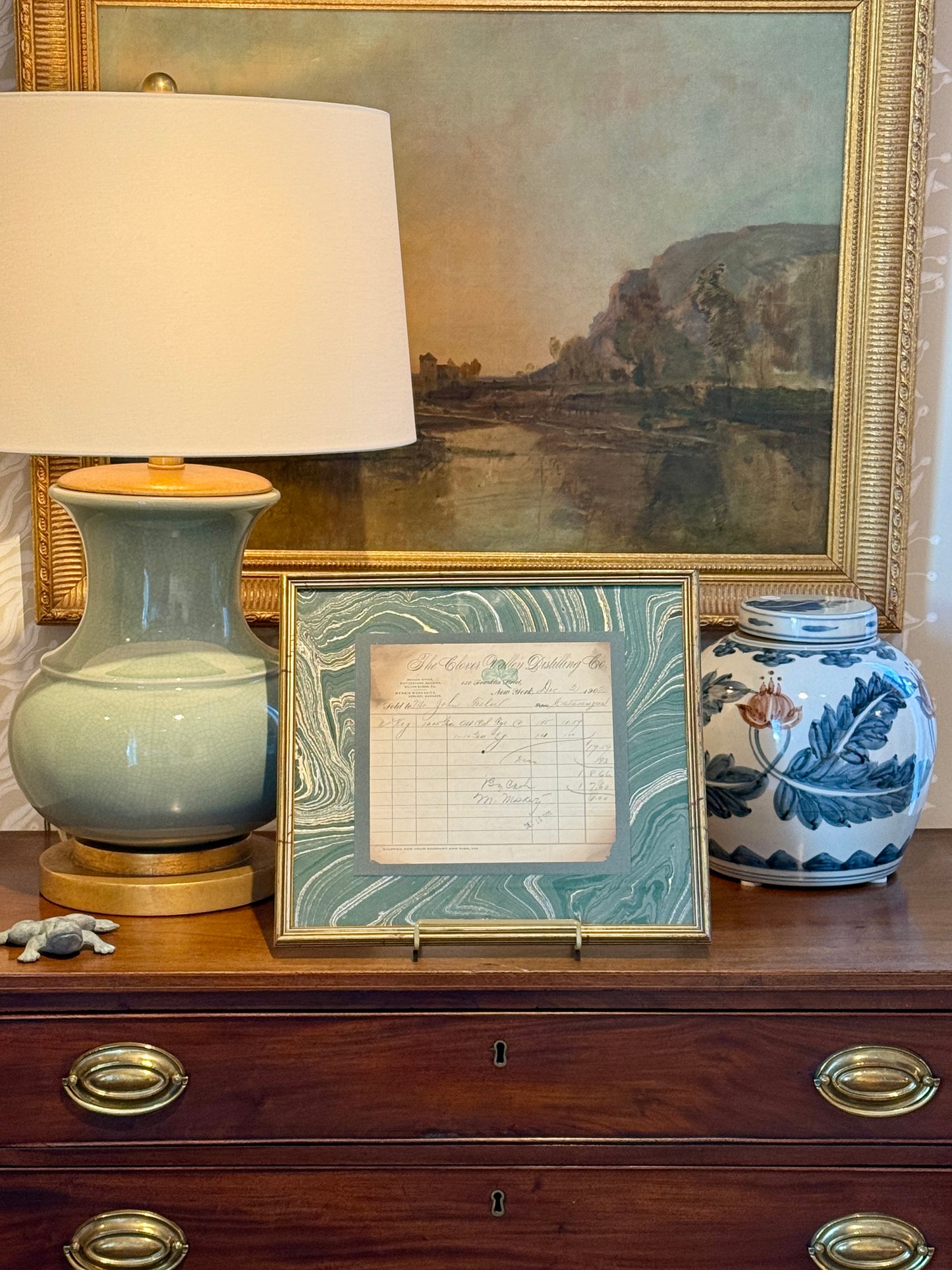 1902 Receipt from The Clover Valley Distilling Company of NY for a Keg of Rye Whiskey