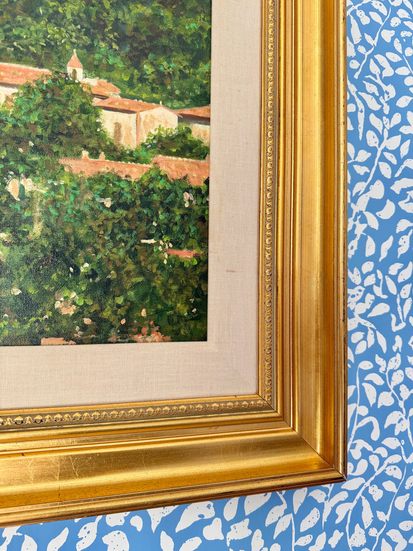 Francois Beaupre Collines aux Alentours de Florence Tuscany Italy Landscape Oil Painting in Gold Frame