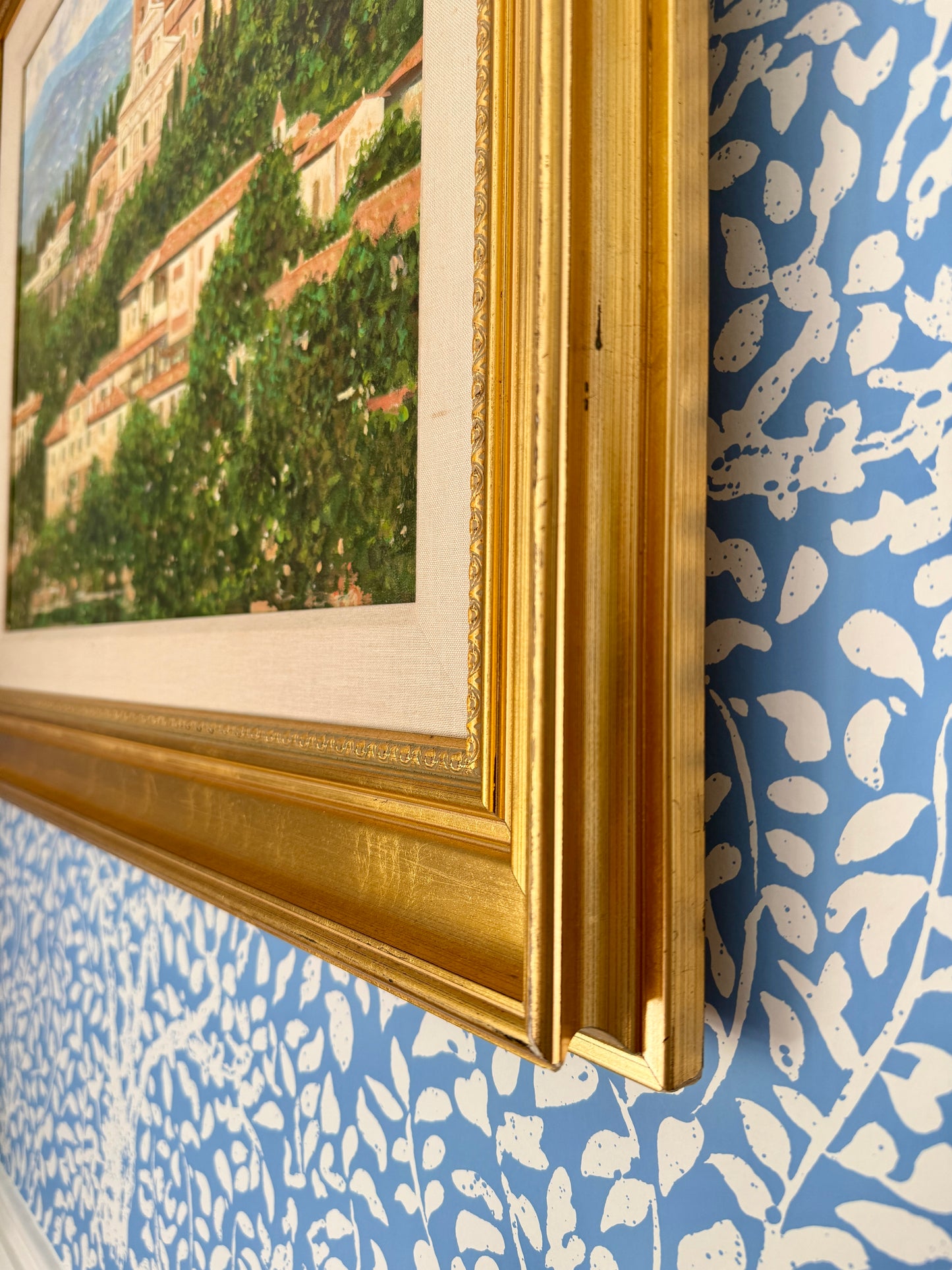 Francois Beaupre Collines aux Alentours de Florence Tuscany Italy Landscape Oil Painting in Gold Frame