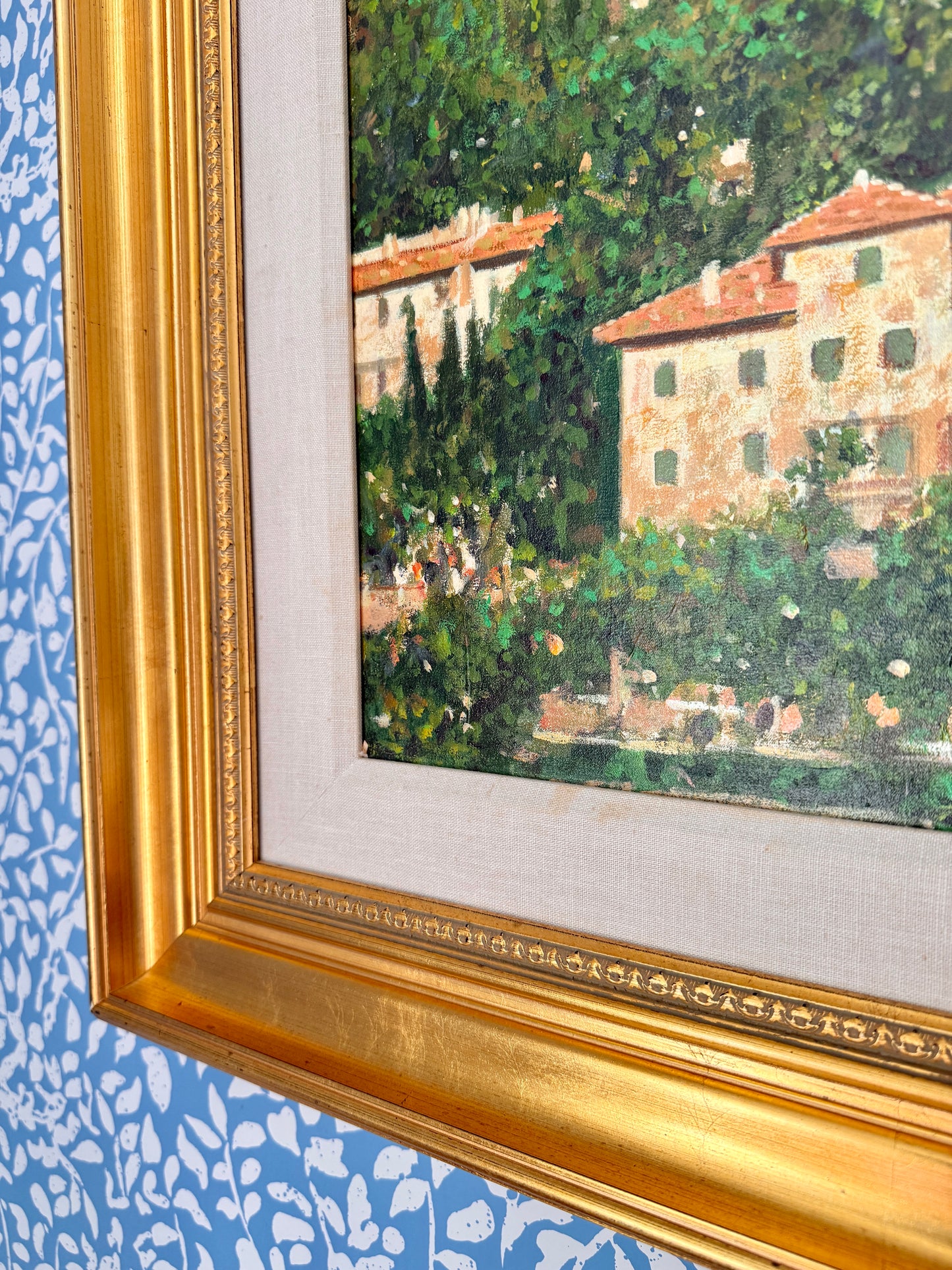 Francois Beaupre Collines aux Alentours de Florence Tuscany Italy Landscape Oil Painting in Gold Frame