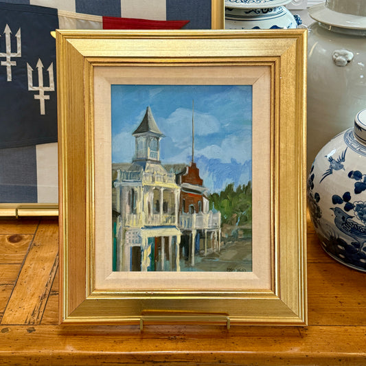 Marilyn Buckley Holland 1996 Nevada City California Painting in Gold Frame