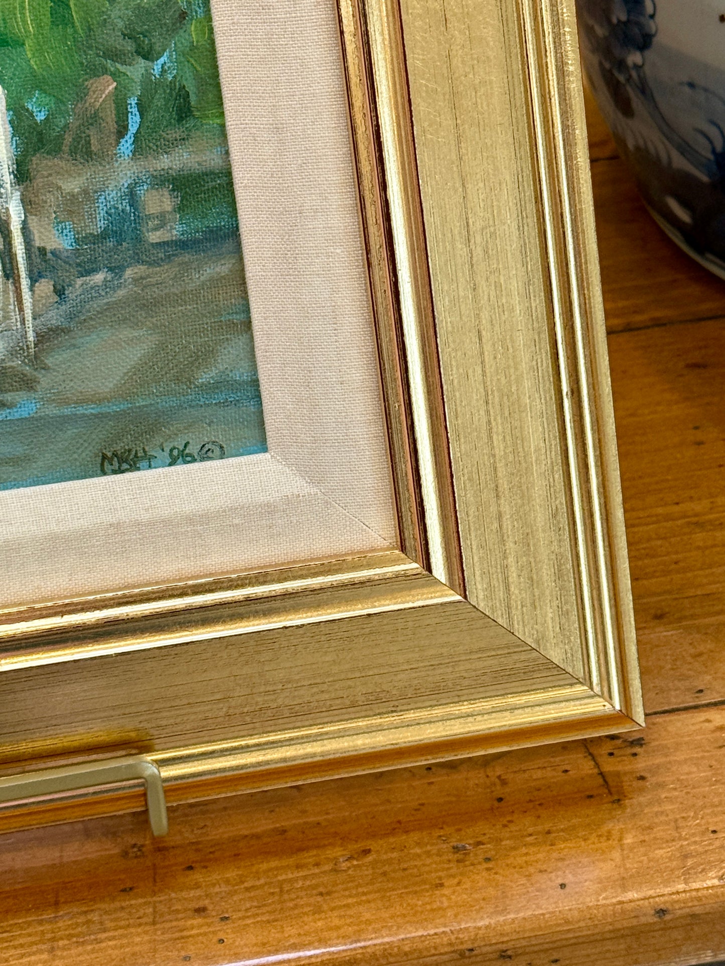 Marilyn Buckley Holland 1996 Nevada City California Painting in Gold Frame