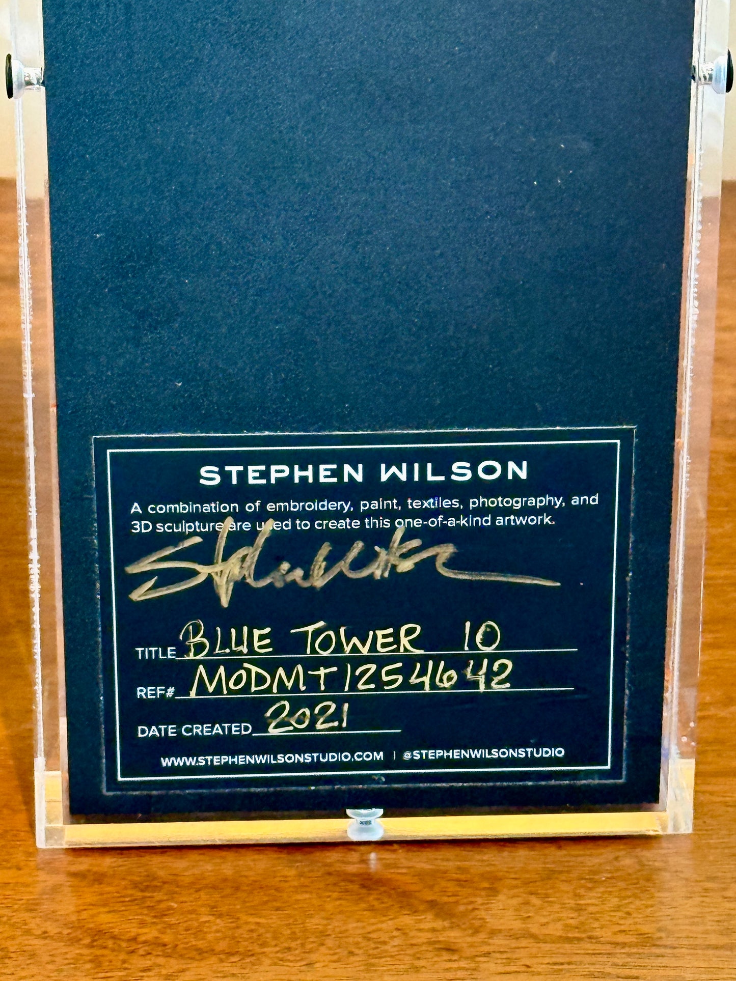 Stephen Wilson Hermes Eiffel Tower Butterflies in Acrylic Shadowbox