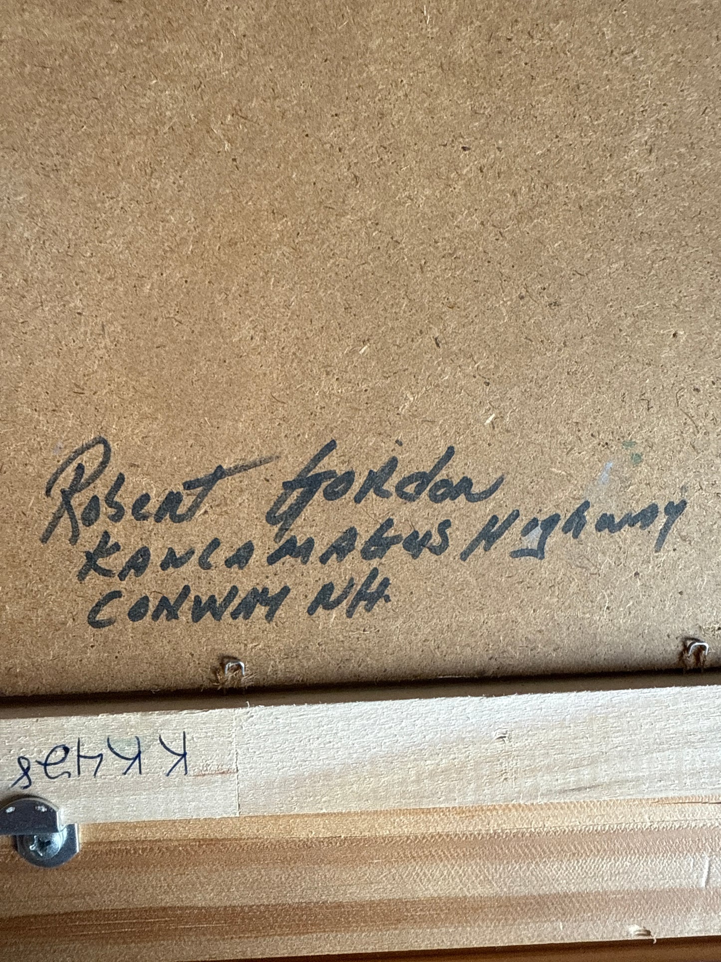 Robert Gordon Working Harbor East Boothbay Maine Yellow Jacket Fisherman Oil Painting in Gold Frame