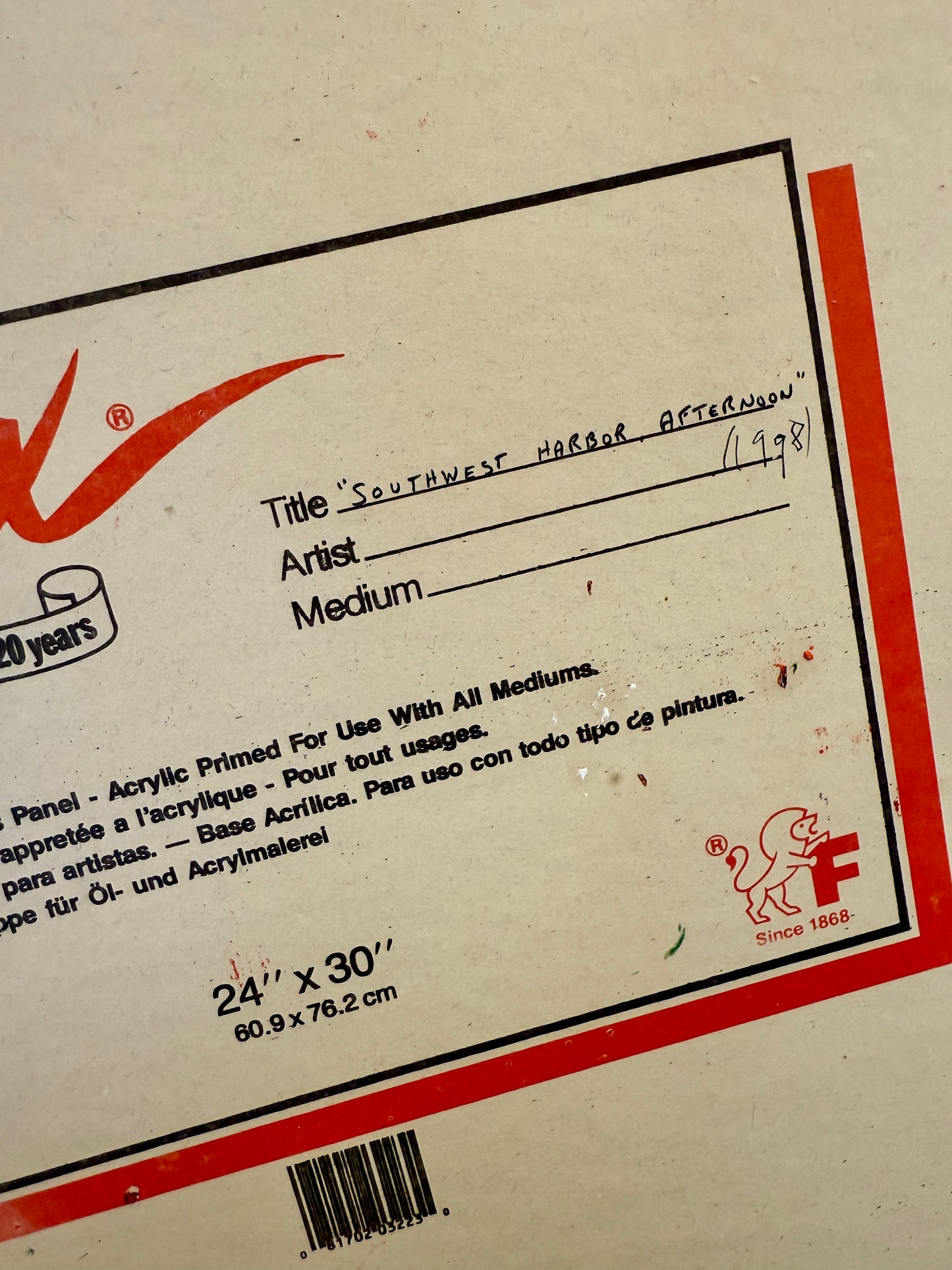 Edmund Jordan Southwest Harbor Afternoon Mount Desert Island Maine Seascape Oil Painting in Gold Frame