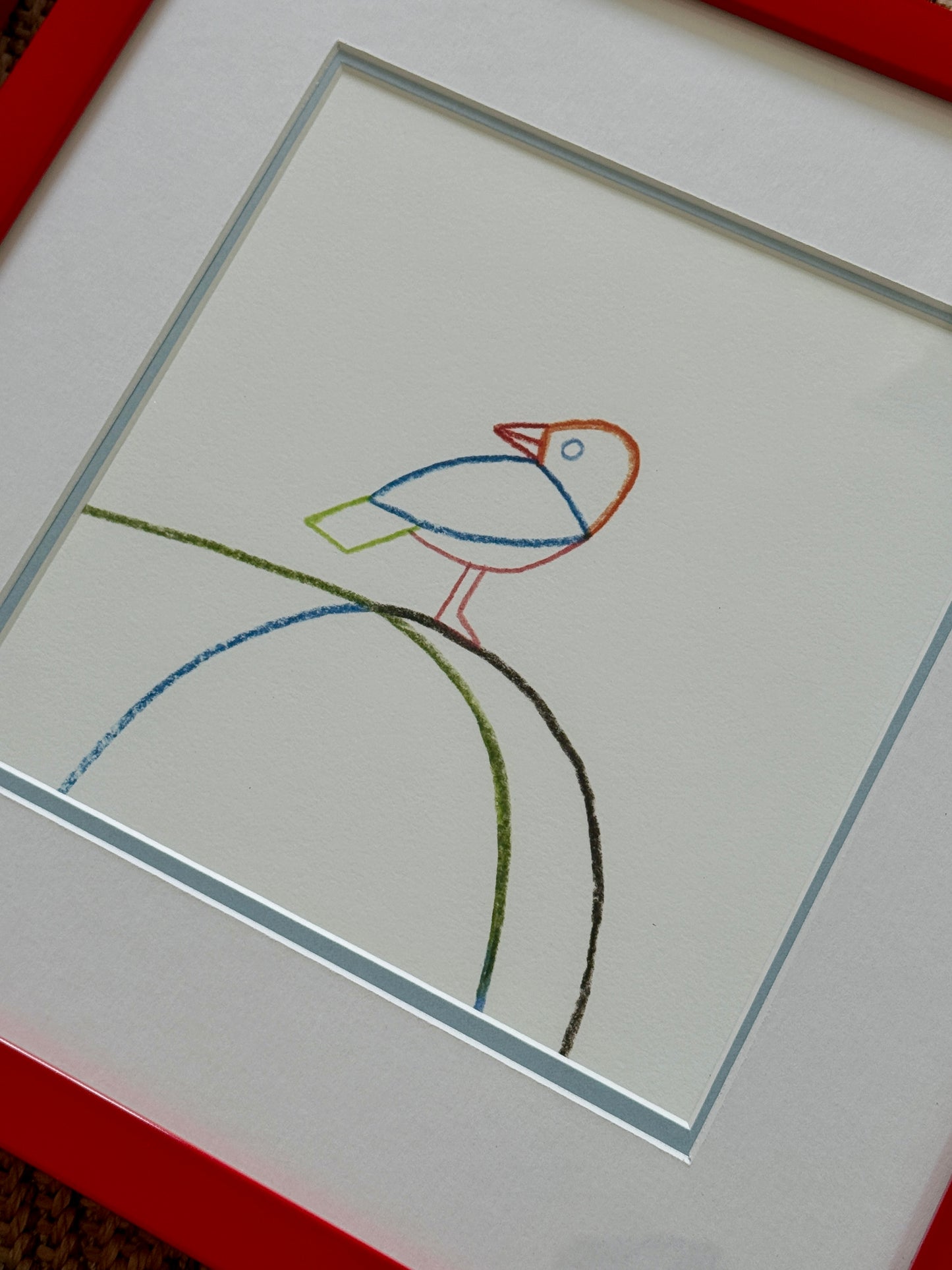 Geoff McFetridge for Hermes Holiday Horse Quadptych in Red Lacquered Frames