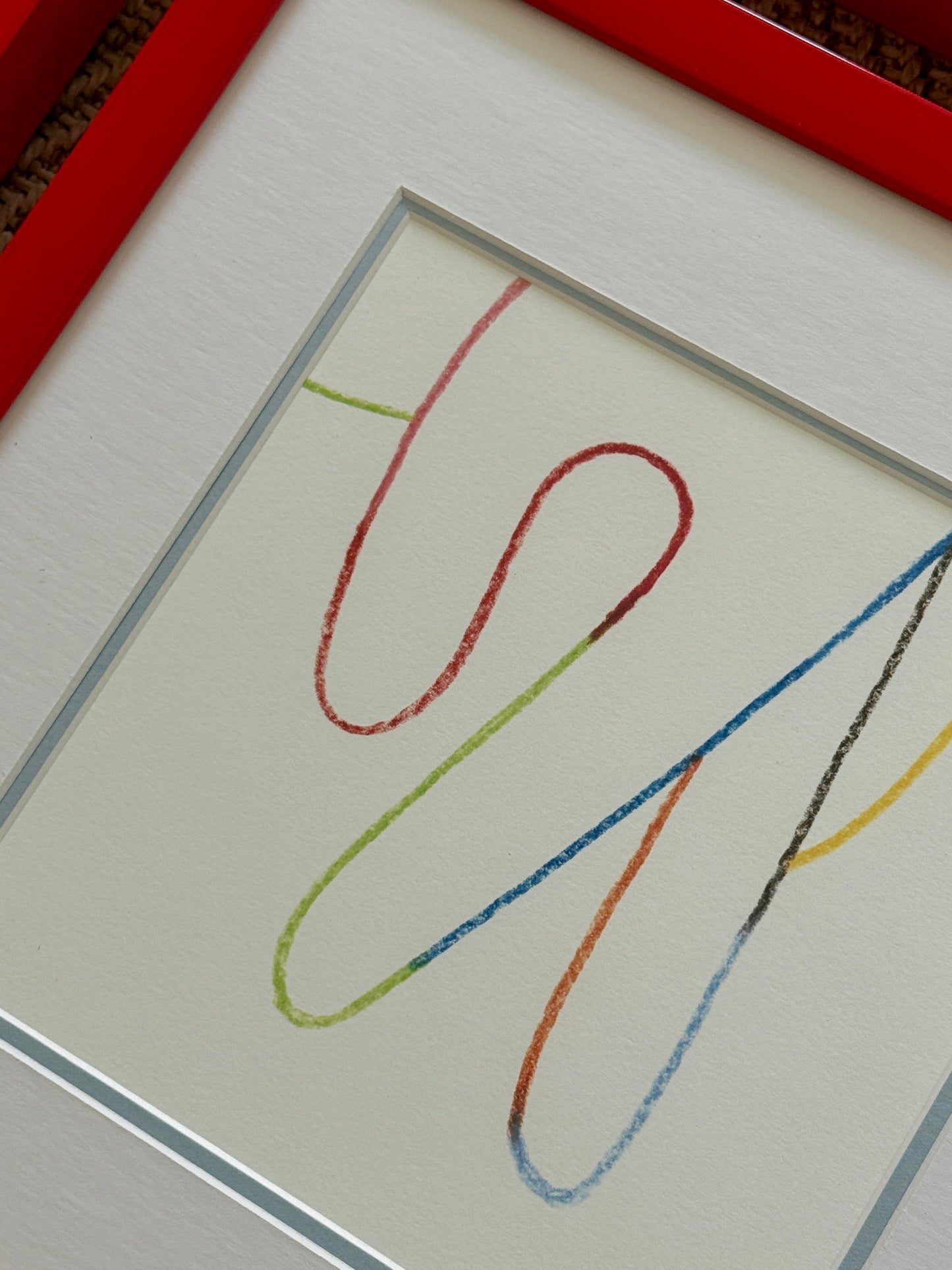 Geoff McFetridge for Hermes Holiday Horse Quadptych in Red Lacquered Frames