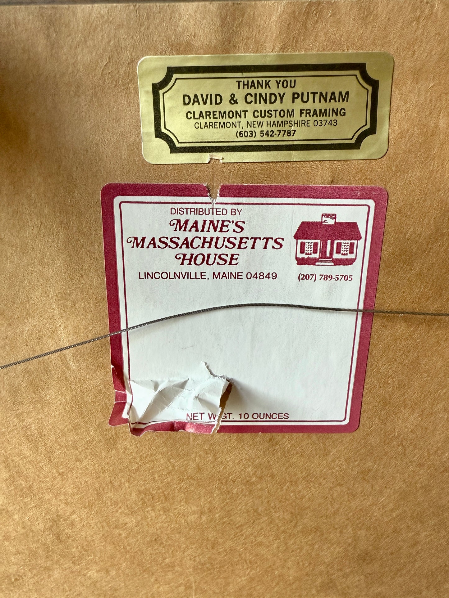 William Brewster Hoyt Summer Porch, Massachusetts House Portrait Watercolor in Gold Frame