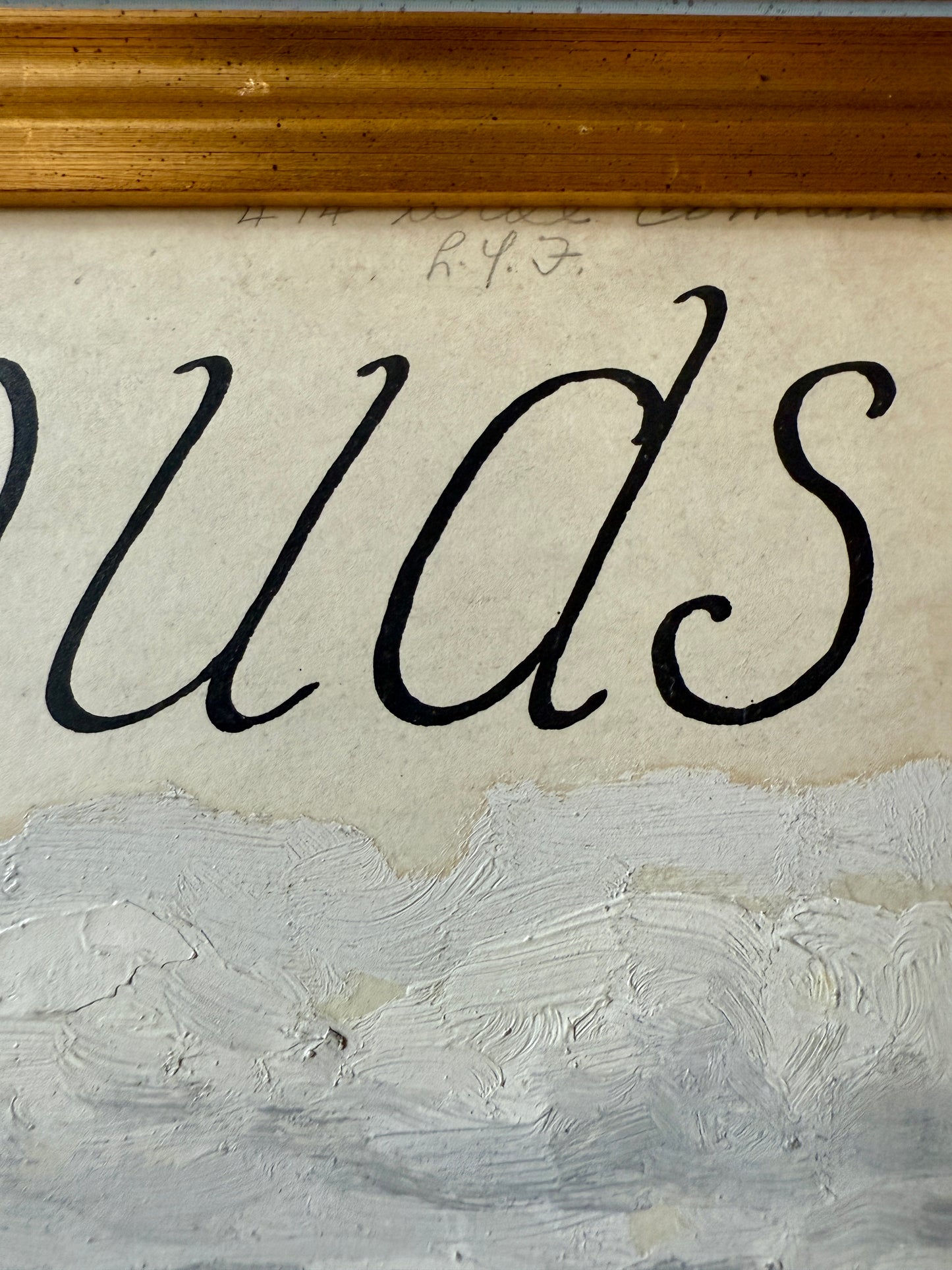 Donald Humphries Above the Clouds Oil Painting Biplane Airplane Illustration in Gold Frame