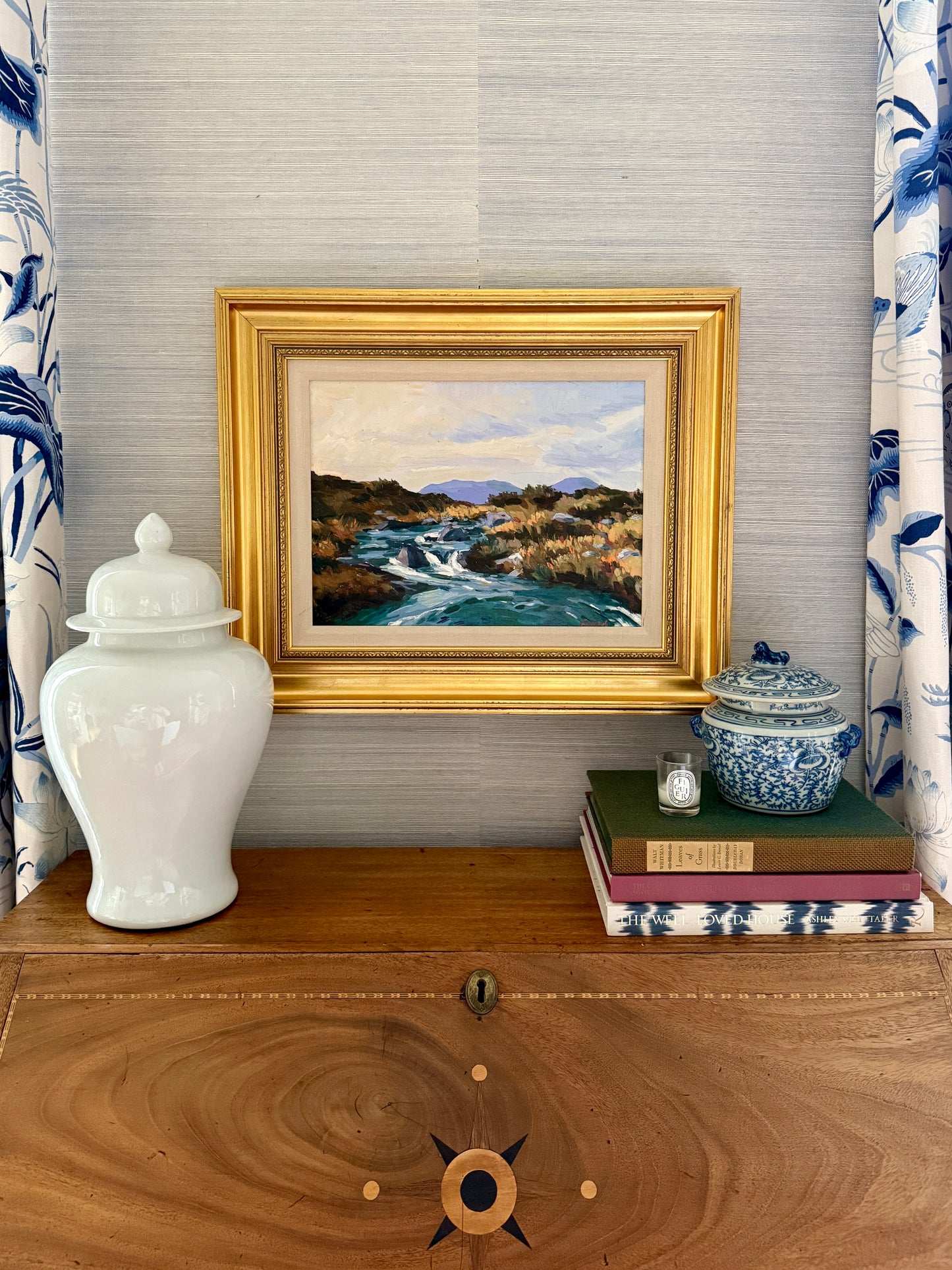 Fergal Flanagan Galway Ireland Landscape Oil Painting in Gold Frame