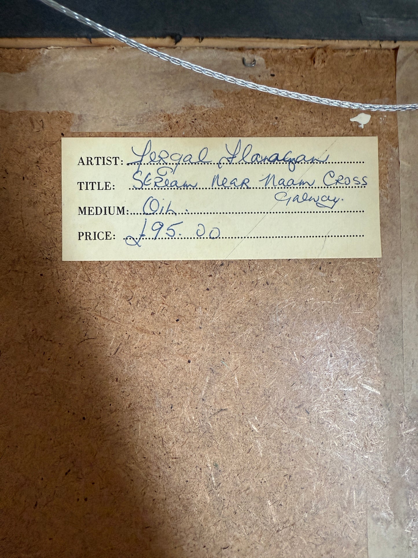 Fergal Flanagan Galway Ireland Landscape Oil Painting in Gold Frame