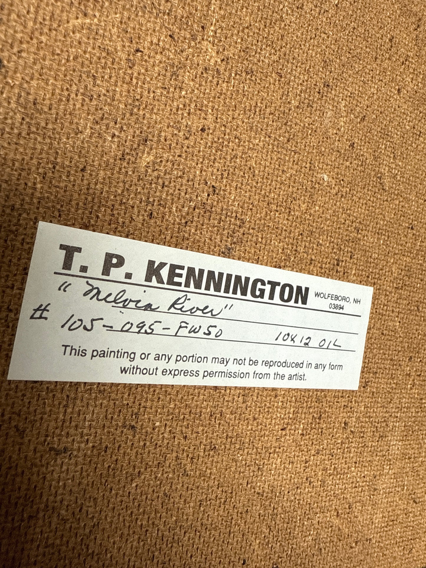 Terri Kennington Pair of New Hampshire Mink Brook and Melvin River Winter Landscapes in Gold Frames