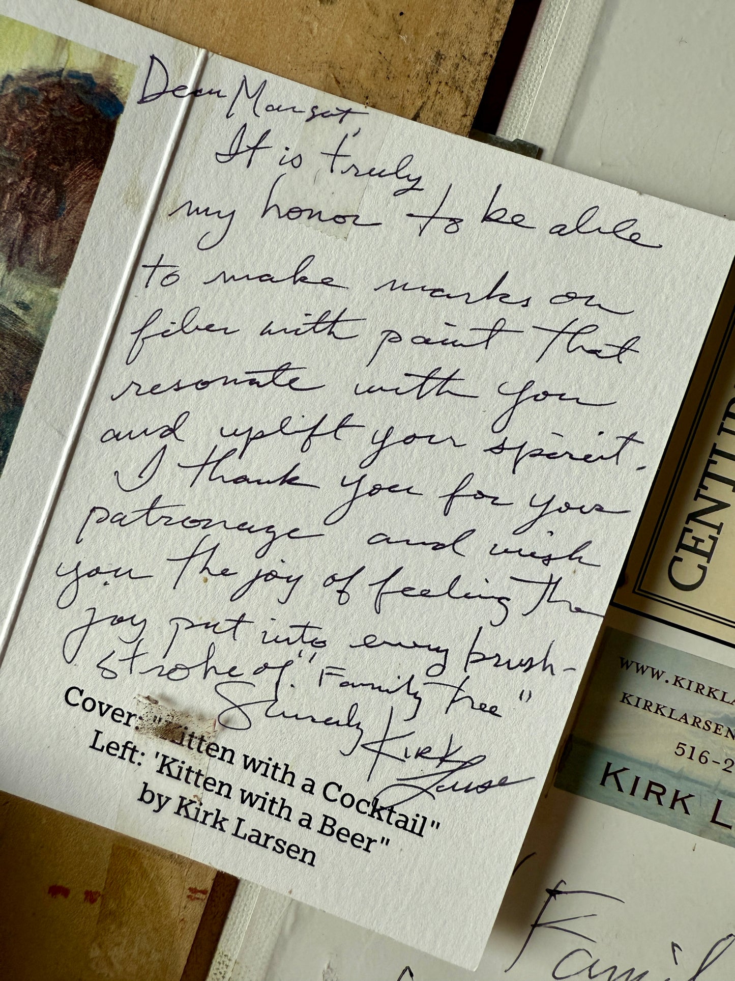 Kirk Larsen Family Tree Impressionist Landscape in Painted Frame