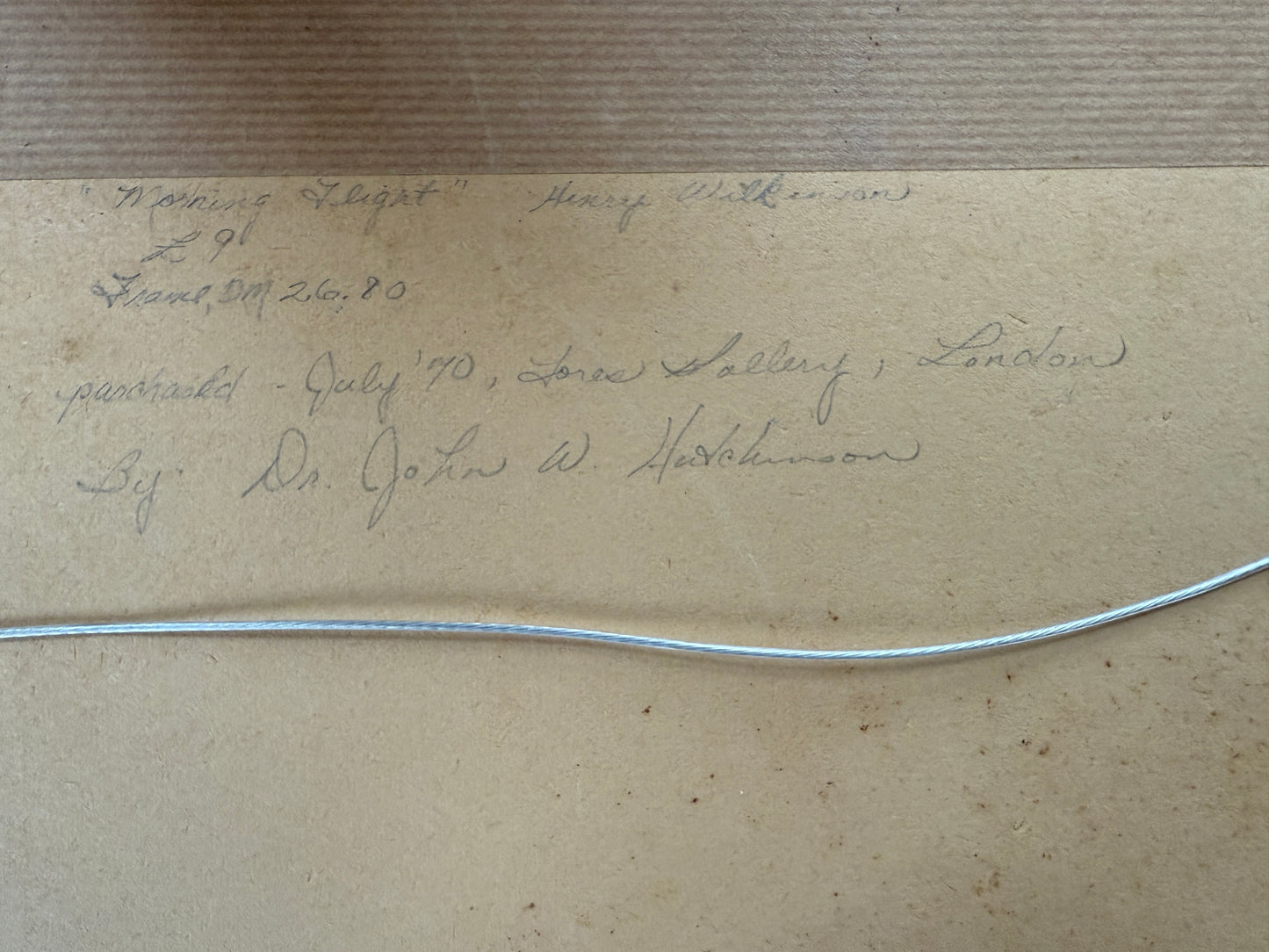 Morning Light Hunting Dog Henry Wilkinson Etching in Gilded Frame