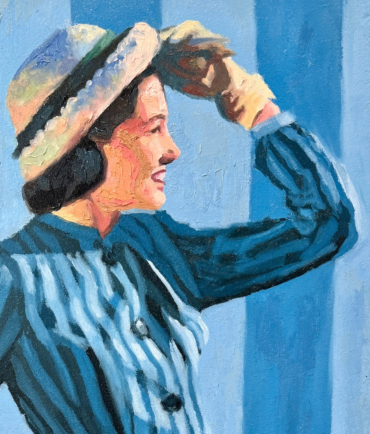 Karen McCool Watching Karma Take Care of People Who Did Me Wrong Oil Painting