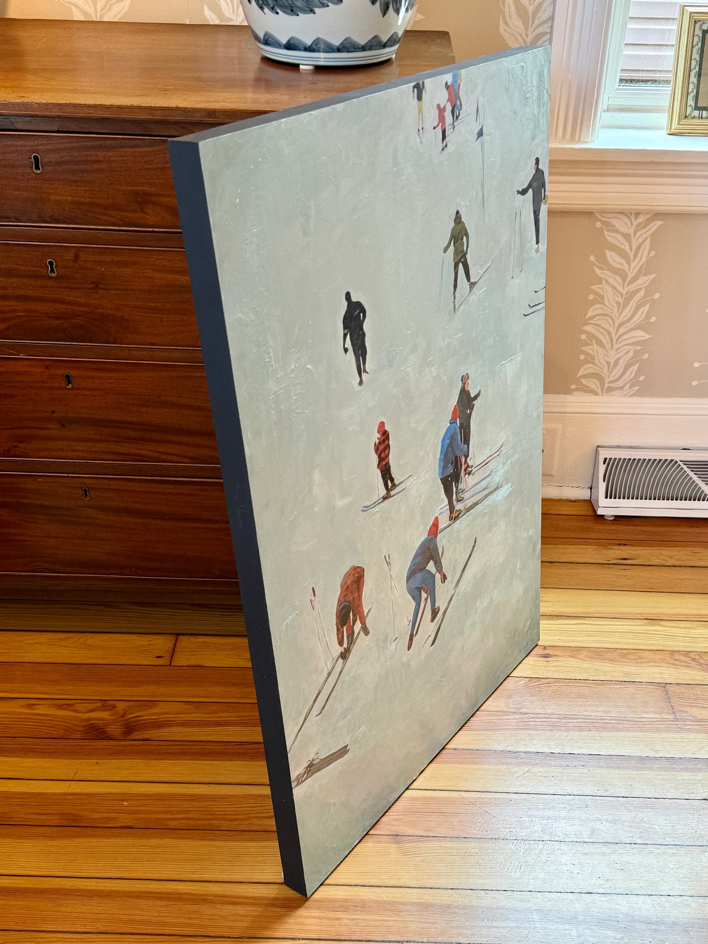 Karen McCool Keep Your Gold Medals, We're Here for the Apres Ski Oil Painting