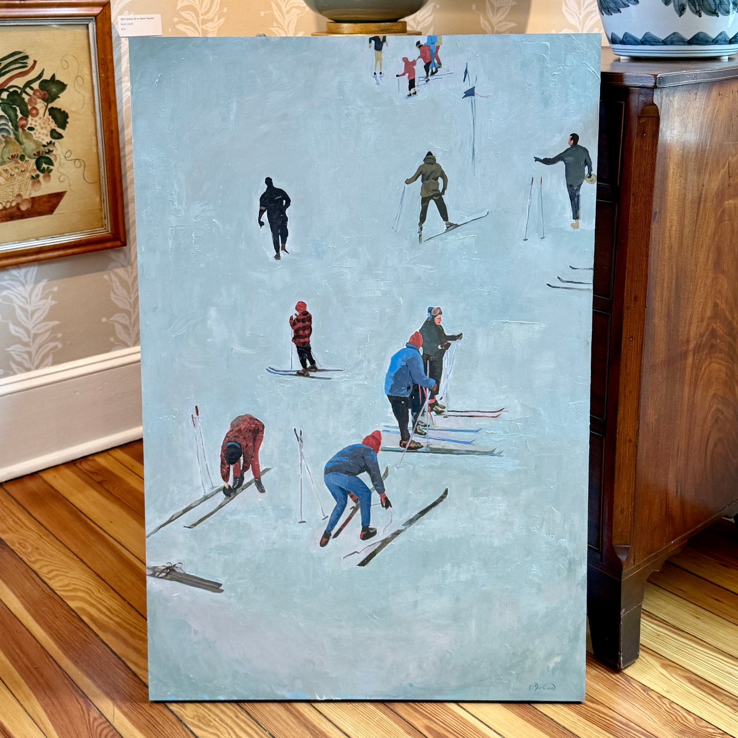 Karen McCool Keep Your Gold Medals, We're Here for the Apres Ski Oil Painting
