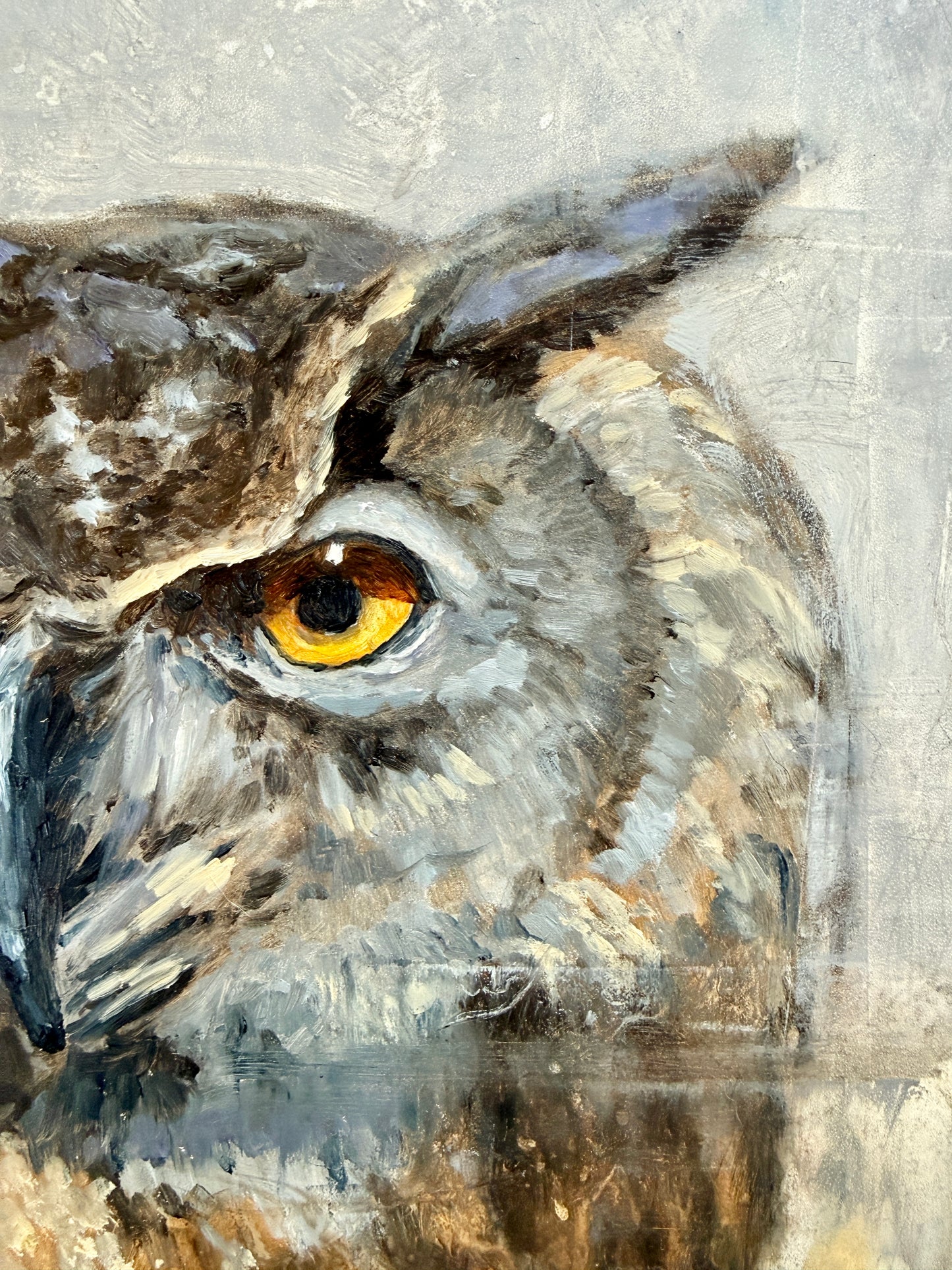 Karen McCool Mom, When She Hears Me Cursing from a Mile Away Oil Painting in Gold Frame