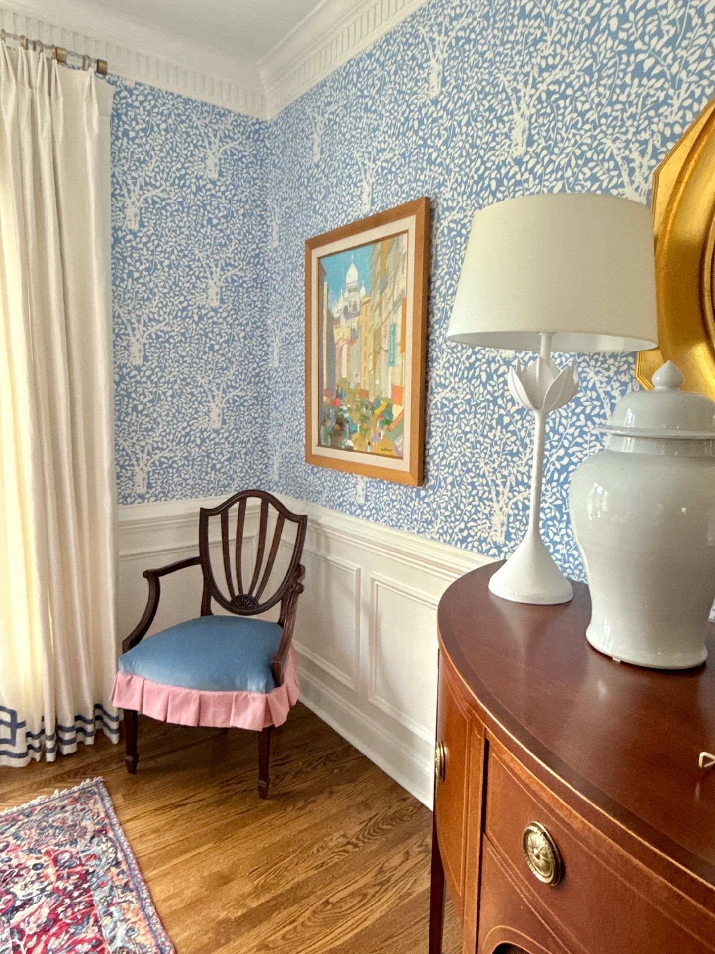 Daniel Couthures Rue Montmartre Paris France Market Oil Painting in Wood Frame