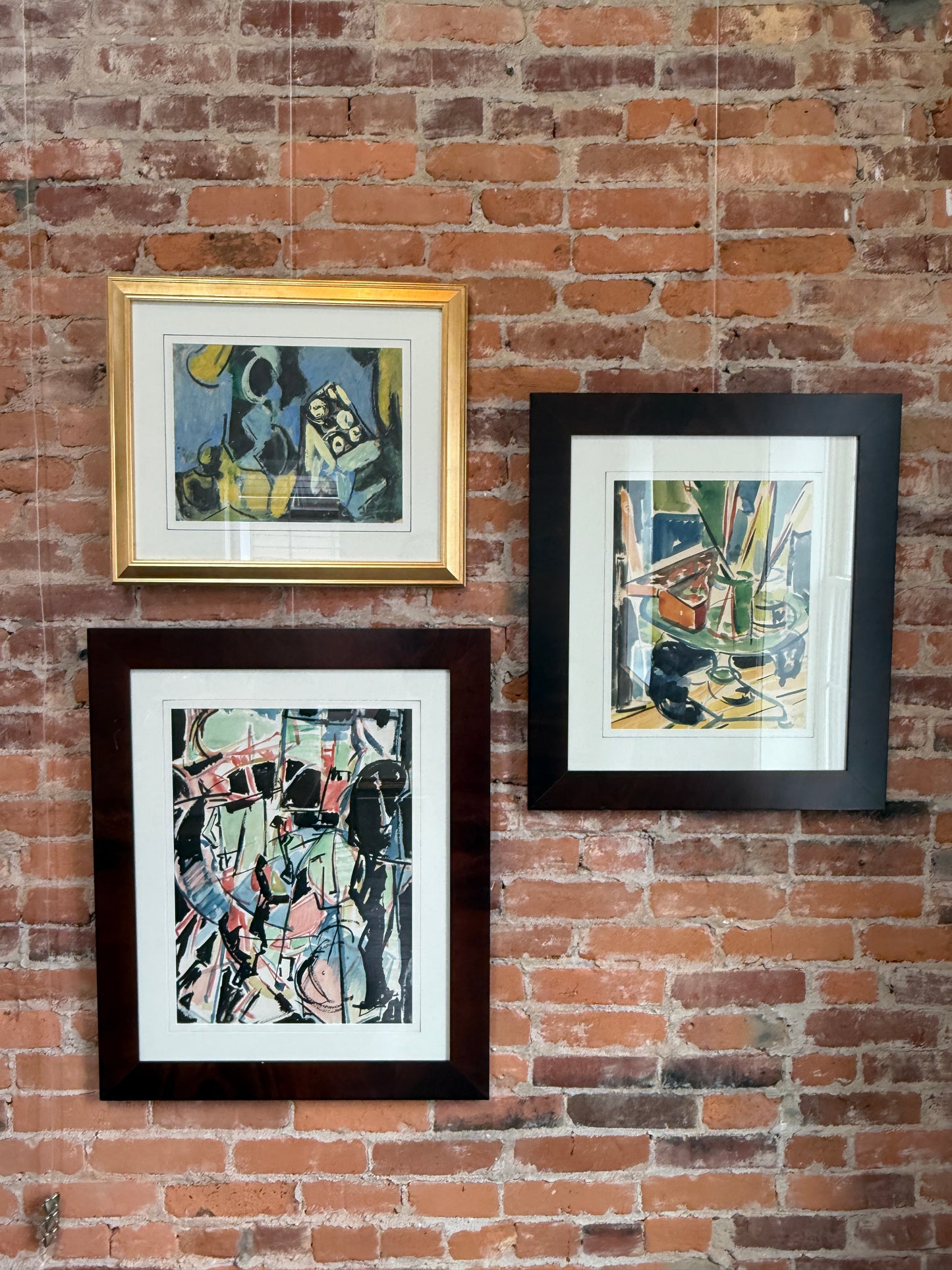 Richard Derby Tucker Abstract Composition Titled Bouffant Painting in Wood Frame