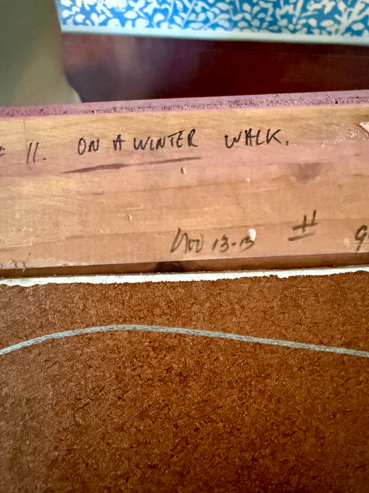 Vincent Crotty On a Winter Walk Impressionist Sunlist Townscape Oil Painting in Black Frame