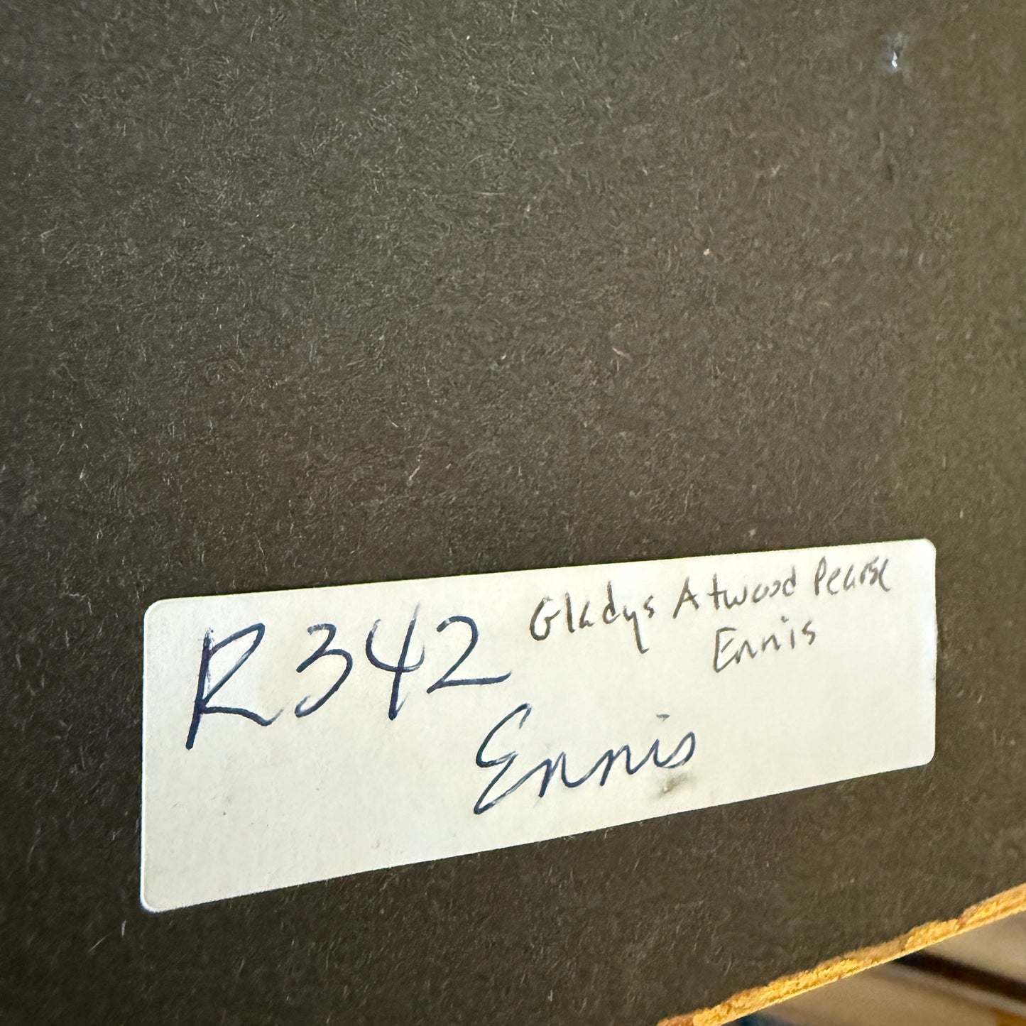 Set of Two Gladys Atwood Ennis Seascape and Landscape Drawings in Gold Frames