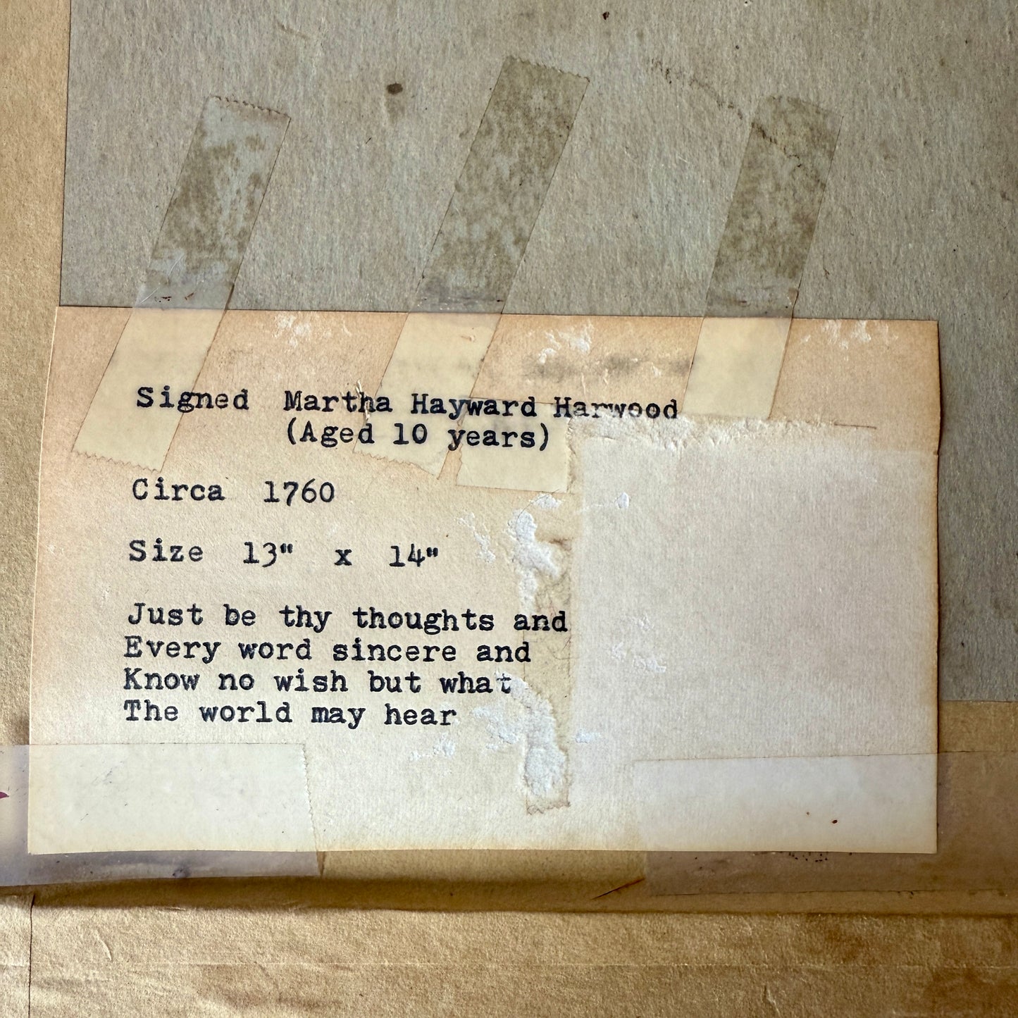 Late 18th - Early 19th Century Silk on Linen English Sampler in Wood Frame