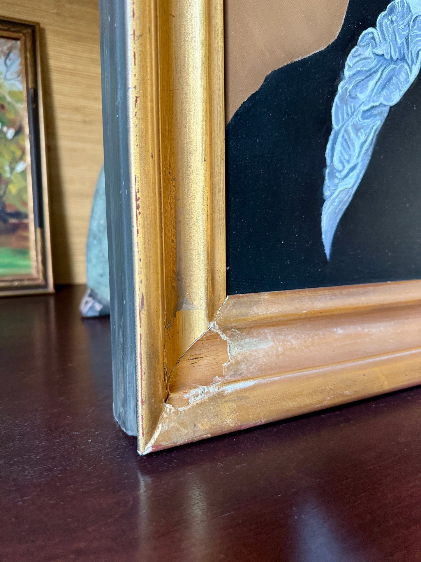 Portrait of George Washington Oil Painting in Gold Frame