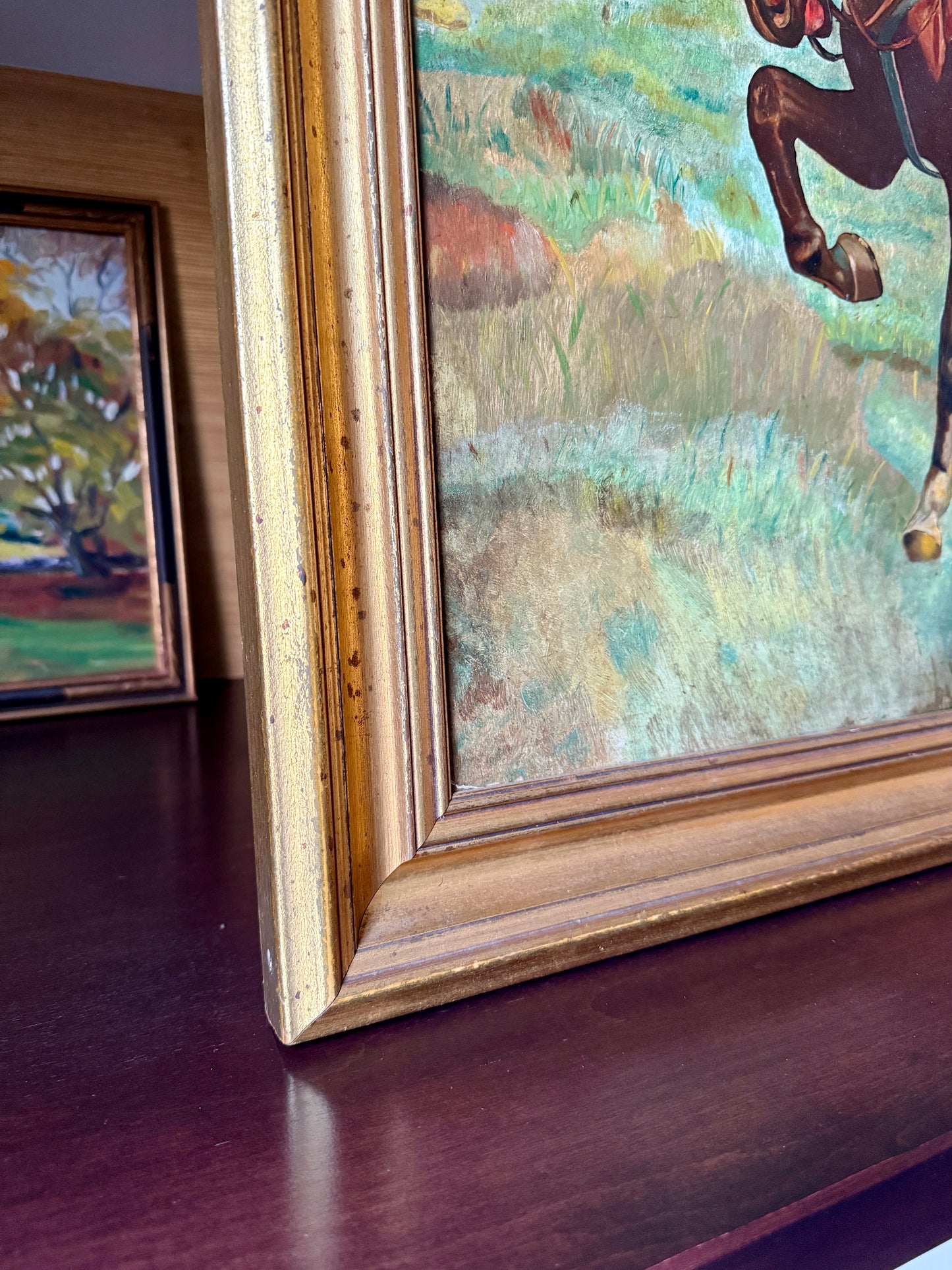 c. 1900 George Washington on Horseback Revolutionary War Portrait