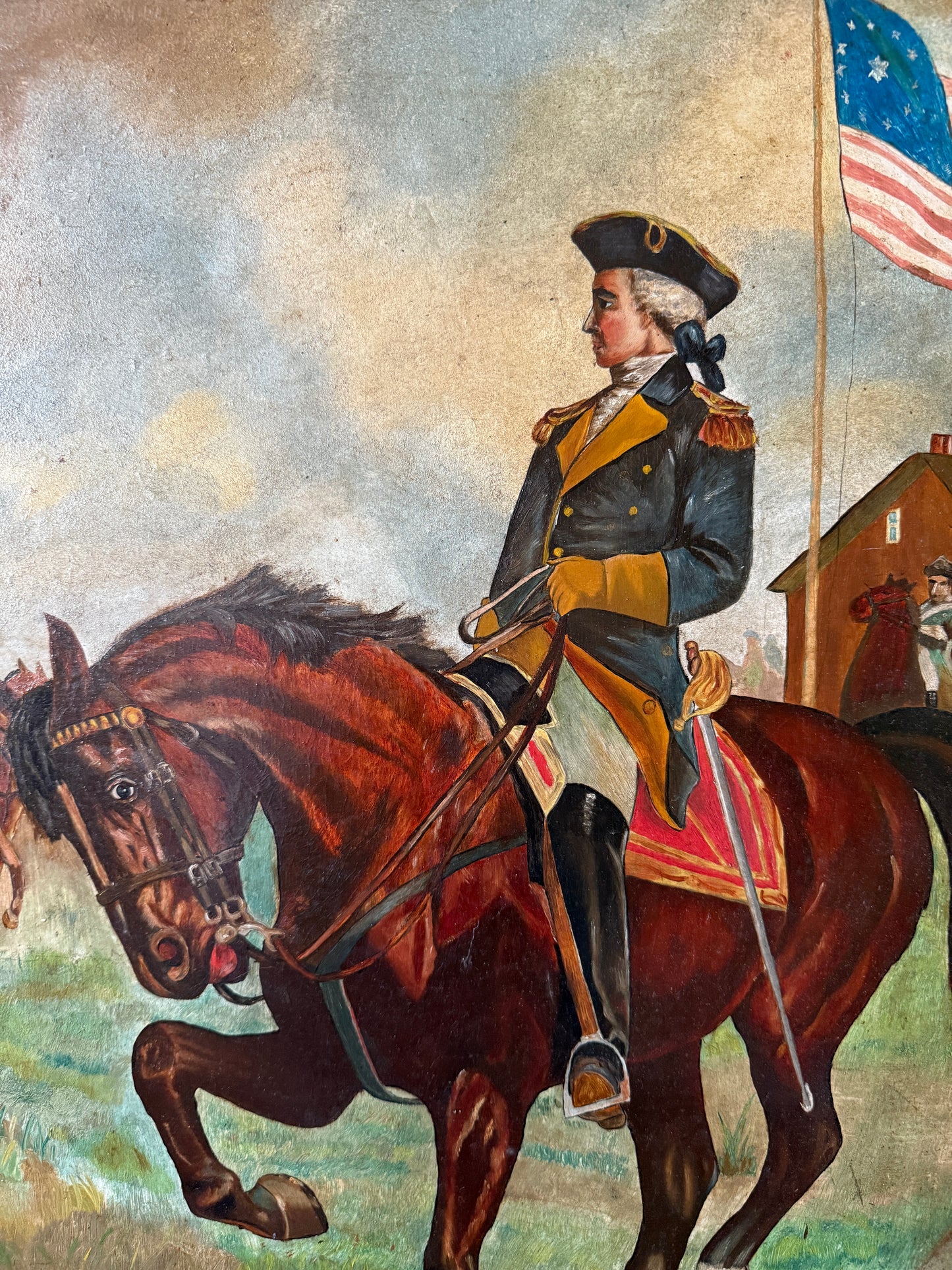 c. 1900 George Washington on Horseback Revolutionary War Portrait