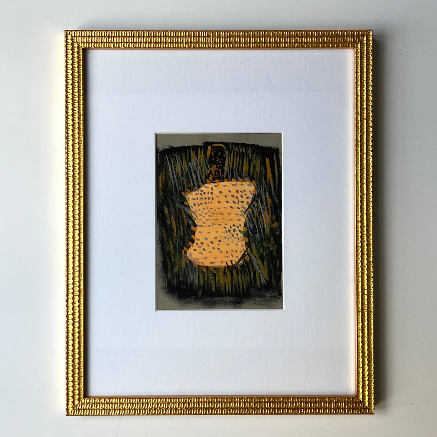 Vintage Abstract Female Nude Portrait Oil Painting #5 in Gold Frame
