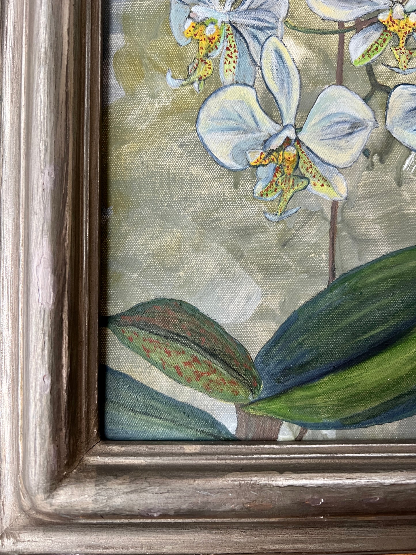 Edith Fetherston (1885 - 1972) Ethereal Orchid Oil Painting “L’aurore”