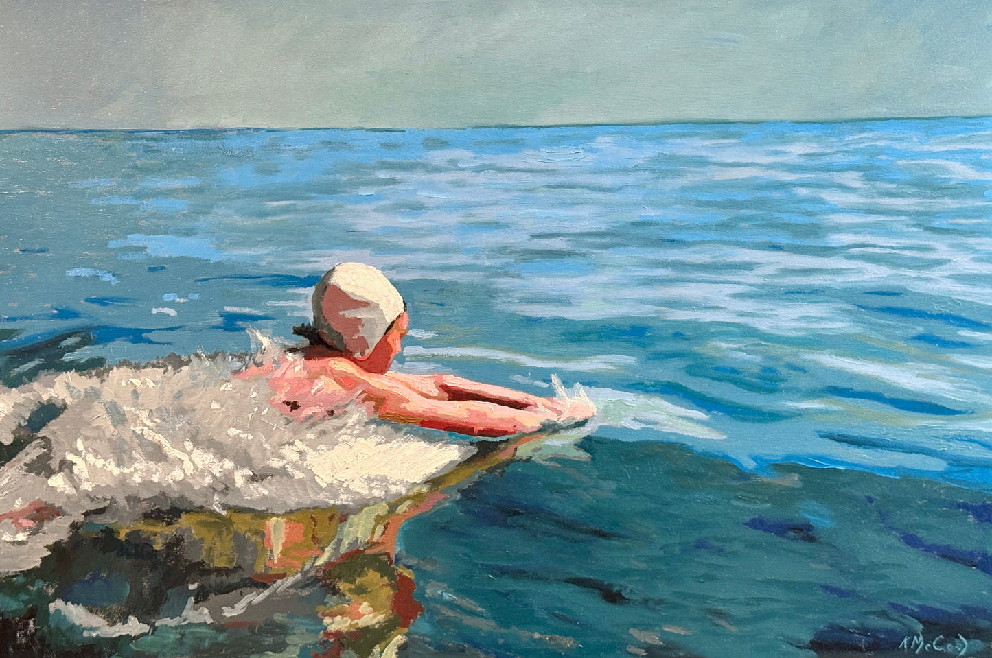 Karen McCool Them: You Have To Wait 30 Minutes After Eating Before... Me: ... Oil Painting