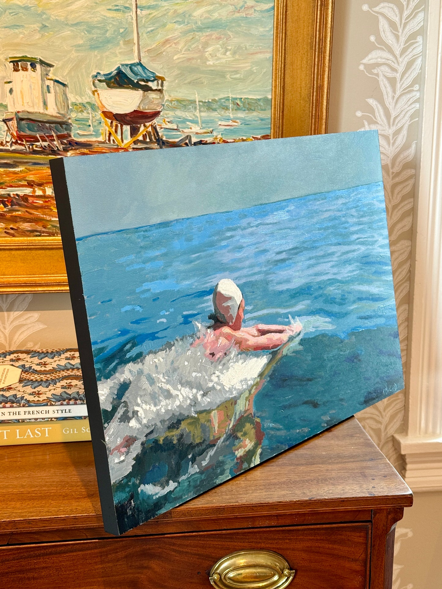 Karen McCool Them: You Have To Wait 30 Minutes After Eating Before... Me: ... Oil Painting