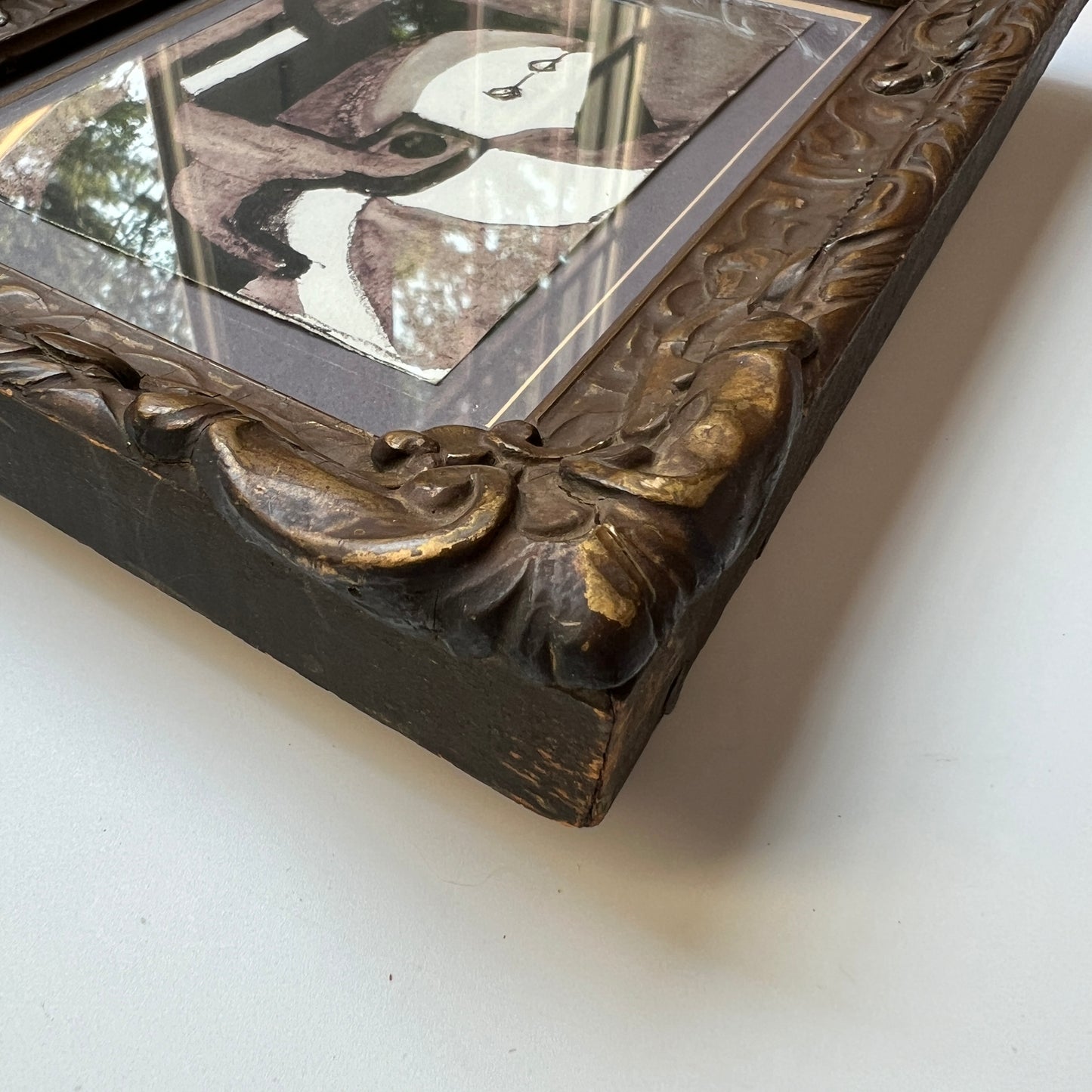 Eleanor "Nora" Hauser 1957 Abstract Gouche in Ornate Antique Frame