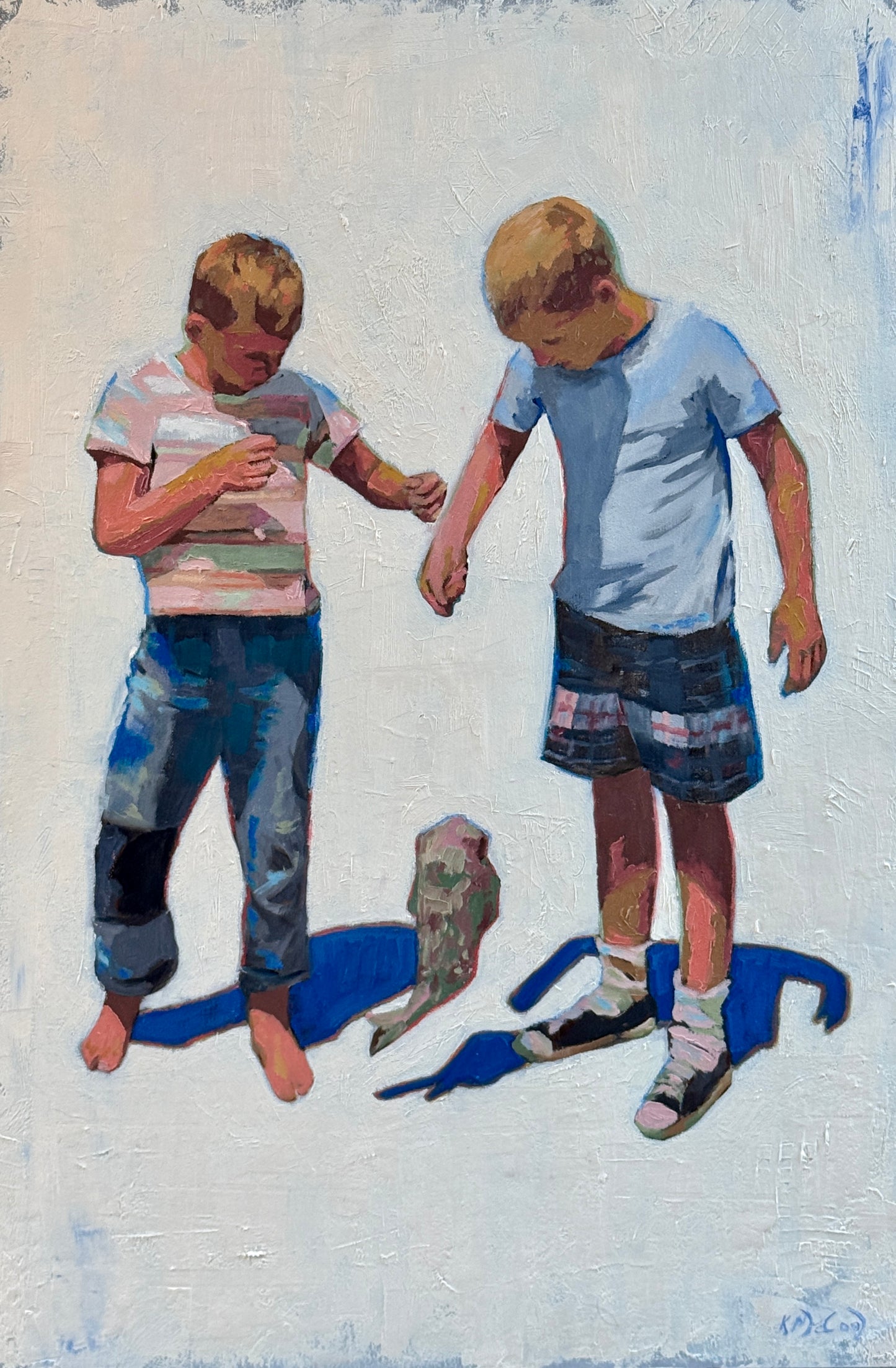 Karen McCool Teach a Man to Fish, and He'll Spend All His Money on Boats and Tackle Oil Painting