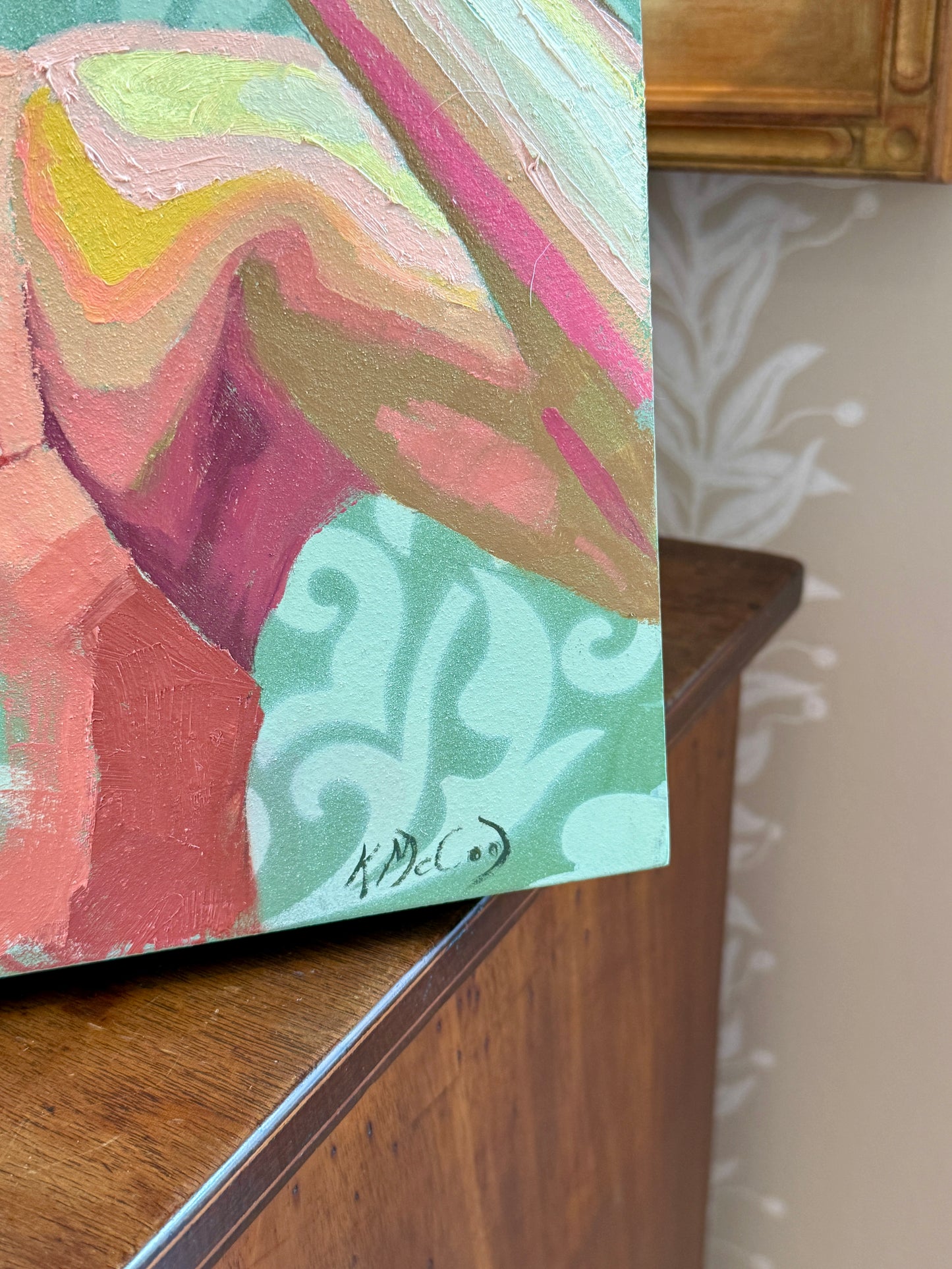 Karen McCool Just Over Here Mindin’ My Own Business Oil Painting