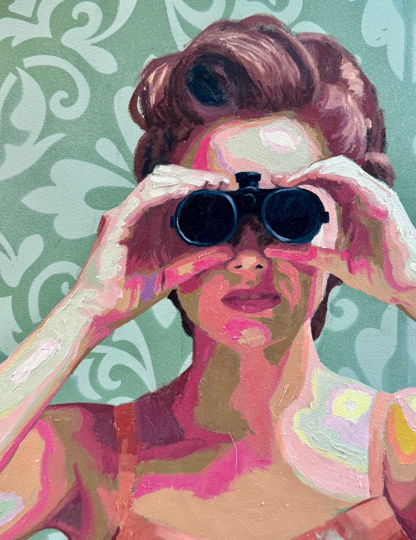 Karen McCool Just Over Here Mindin’ My Own Business Oil Painting