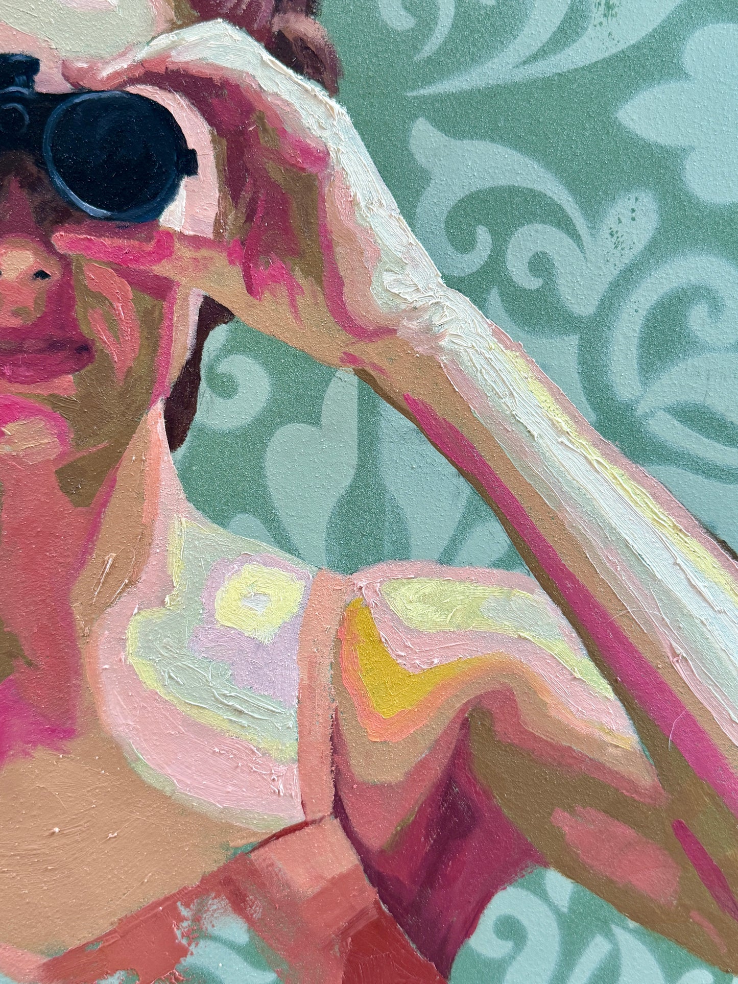 Karen McCool Just Over Here Mindin’ My Own Business Oil Painting