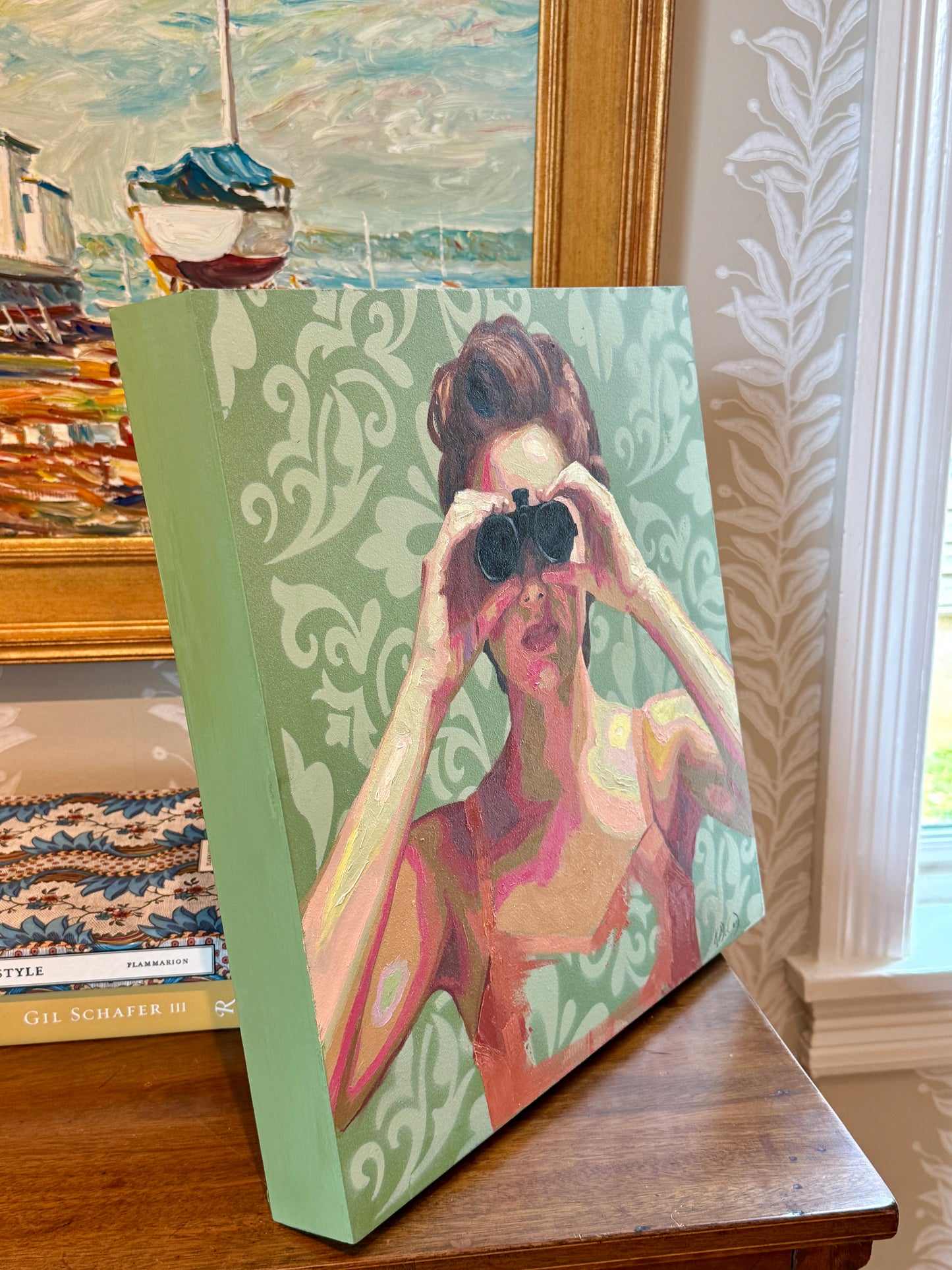 Karen McCool Just Over Here Mindin’ My Own Business Oil Painting