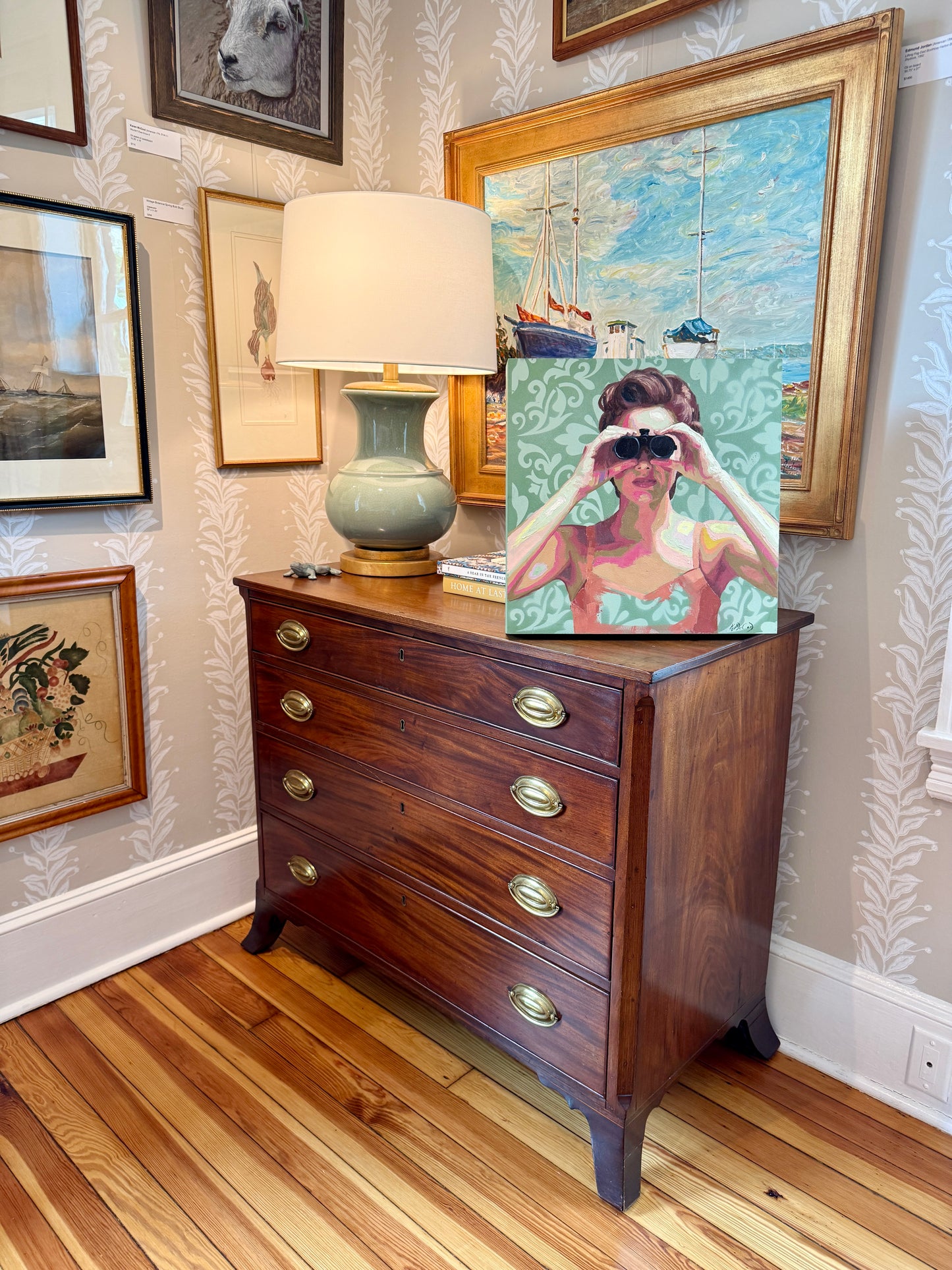 Karen McCool Just Over Here Mindin’ My Own Business Oil Painting