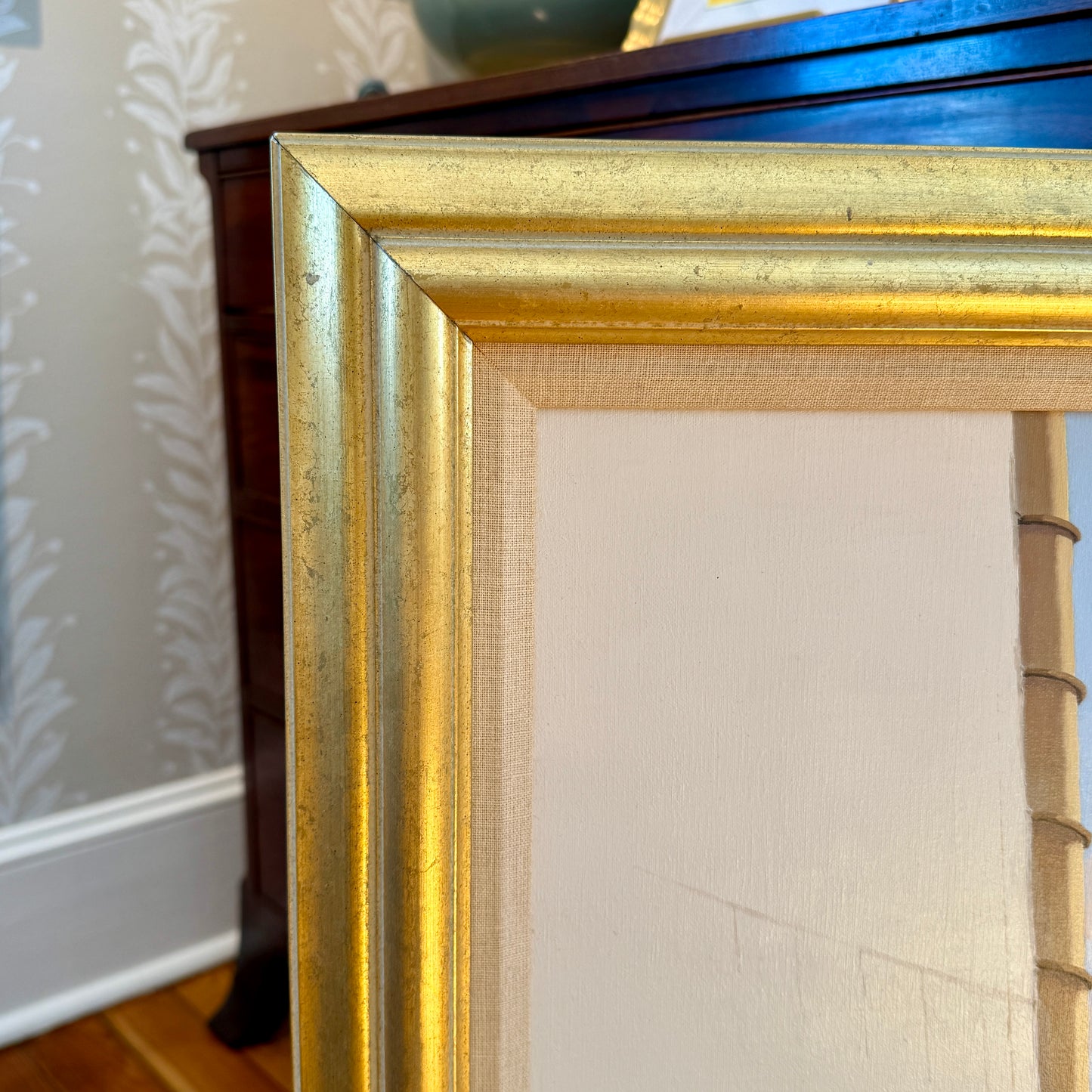Anthony R. Thompson Sunday on the Bay Sailboat Cruise Seascape Oil Painting in Gold Frame
