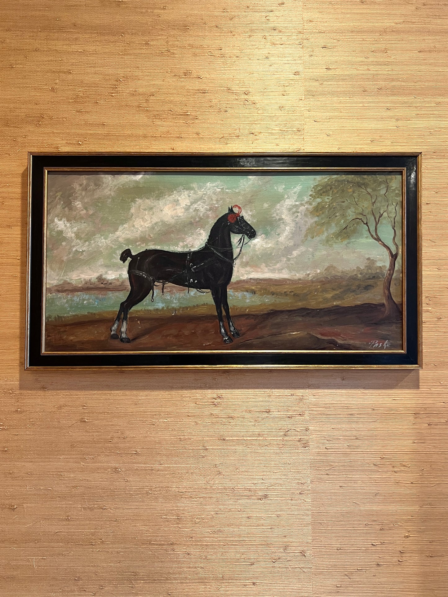 19th Century Horse Portrait Oil Painting