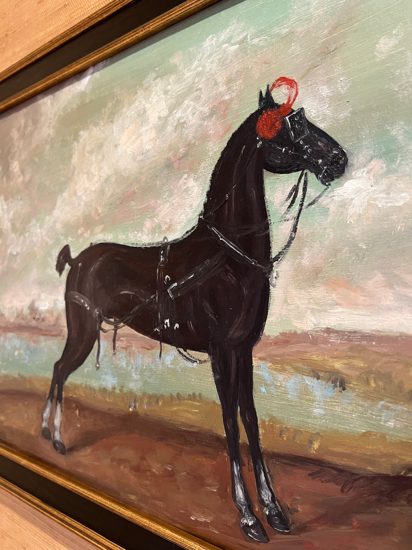 19th Century Horse Portrait Oil Painting